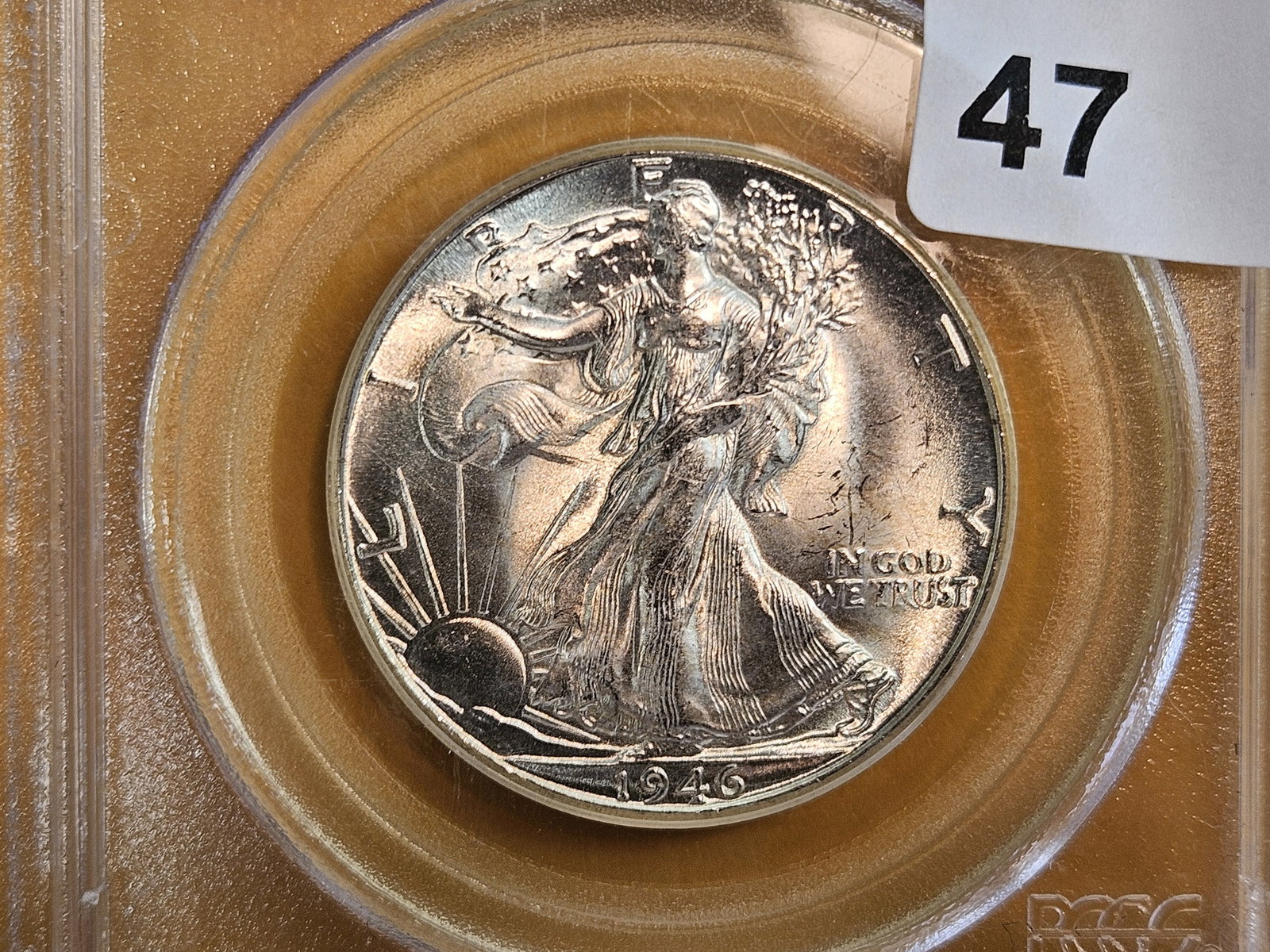 GEM! PCGS 1946-D Walking Liberty Half Dollar in Mint State 65 (1 of 4)