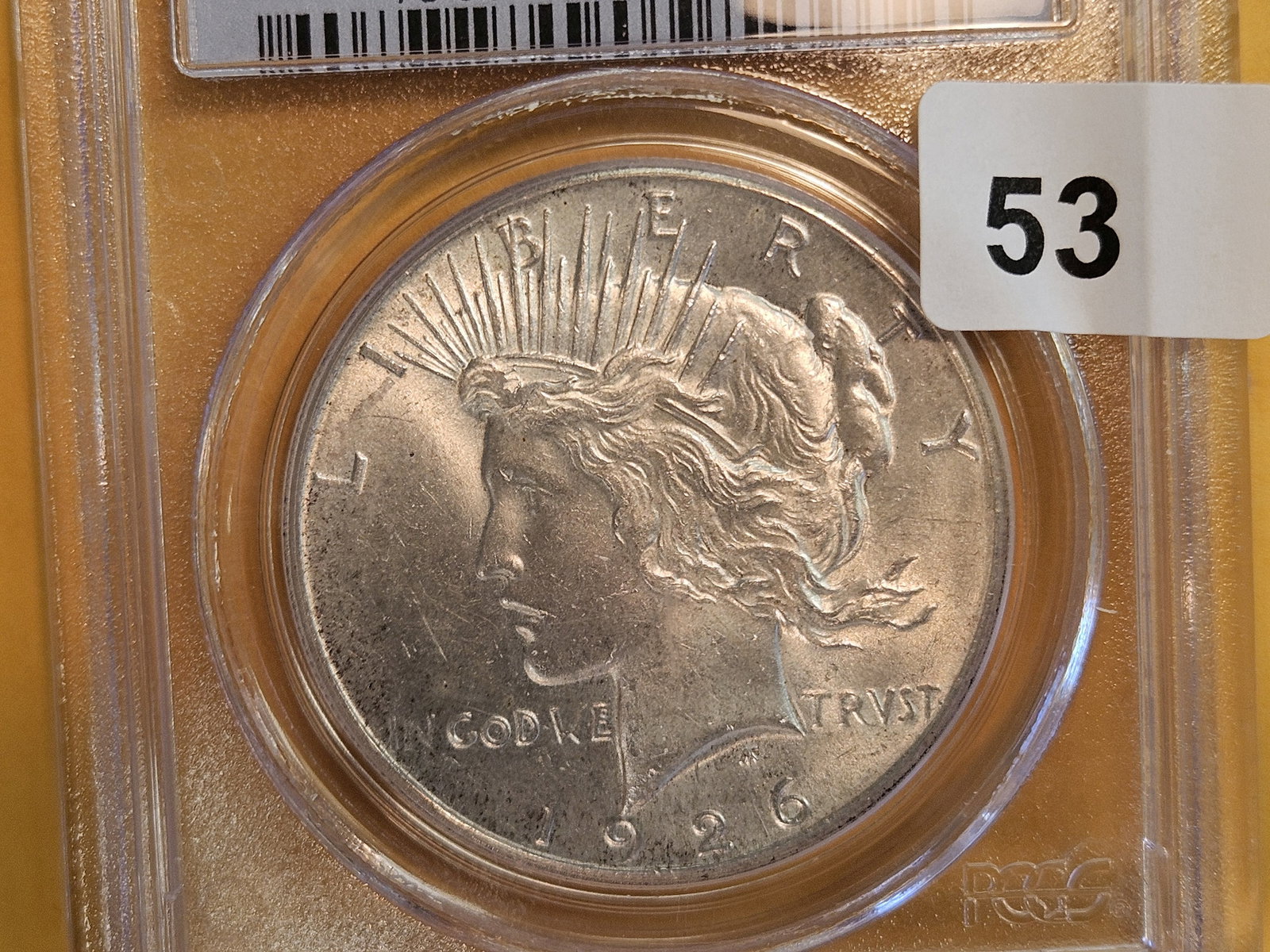 PCGS 1926 Peace silver Dollar in Mint State 62: Looks better than a 62! 