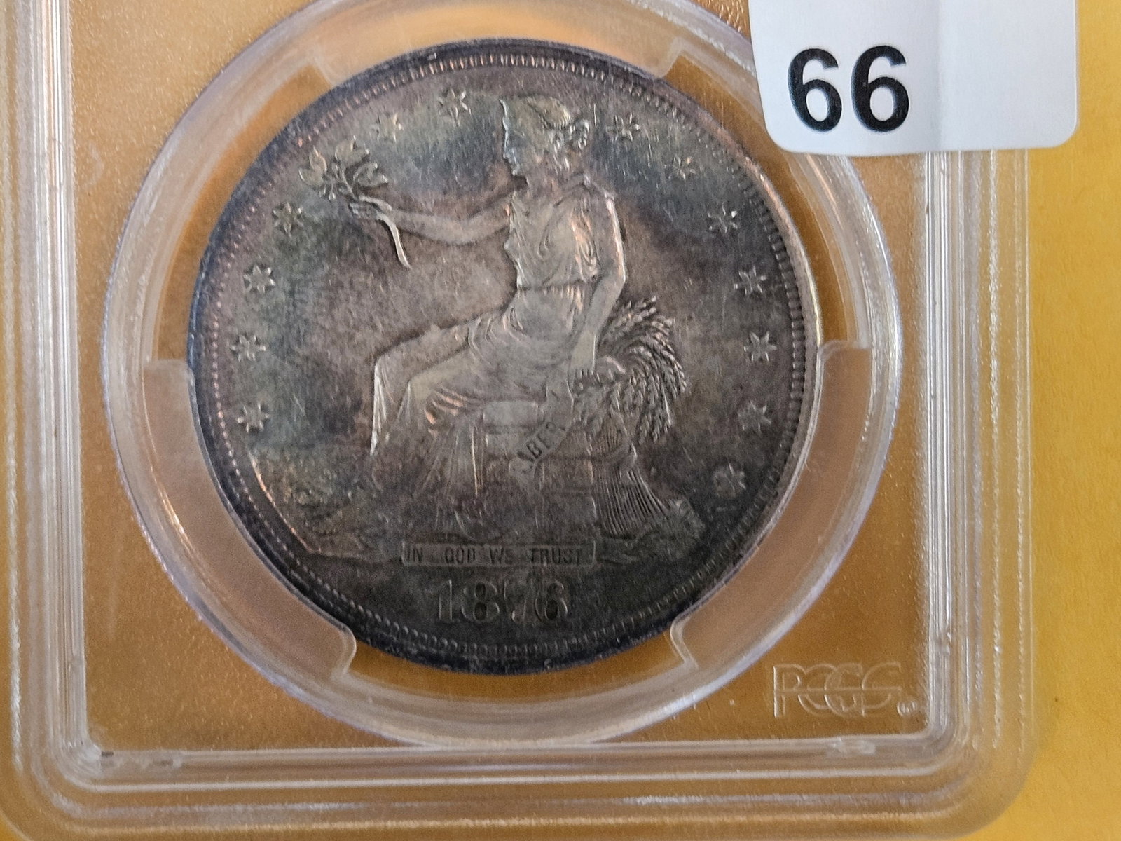 PCGS 1876 Trade silver Dollar in Extra Fine - 40 (1 of 11)