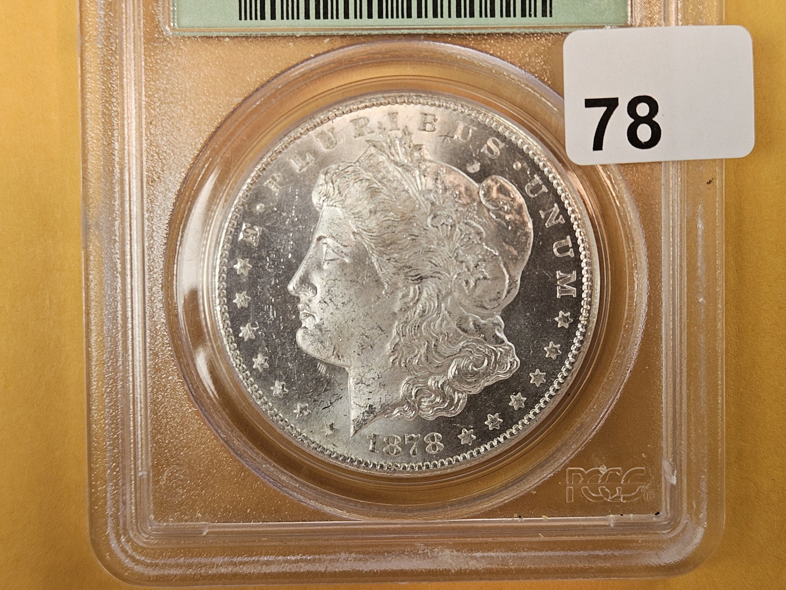 ** KEY DATE ** PCGS 1878-CC Morgan Dollar in Mint State 63 (1 of 12)