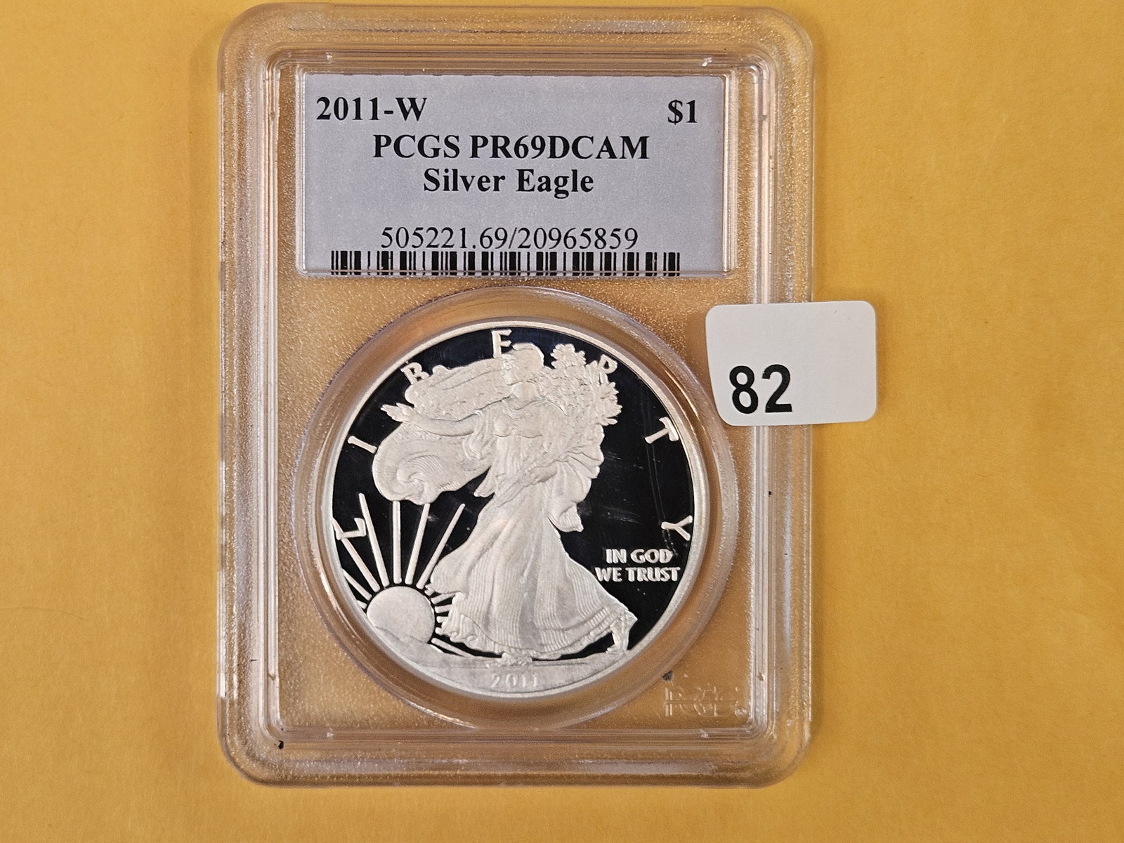 PCGS 2011-W American Silver Eagle in Proof 69 Deep Cameo (1 of 2)
