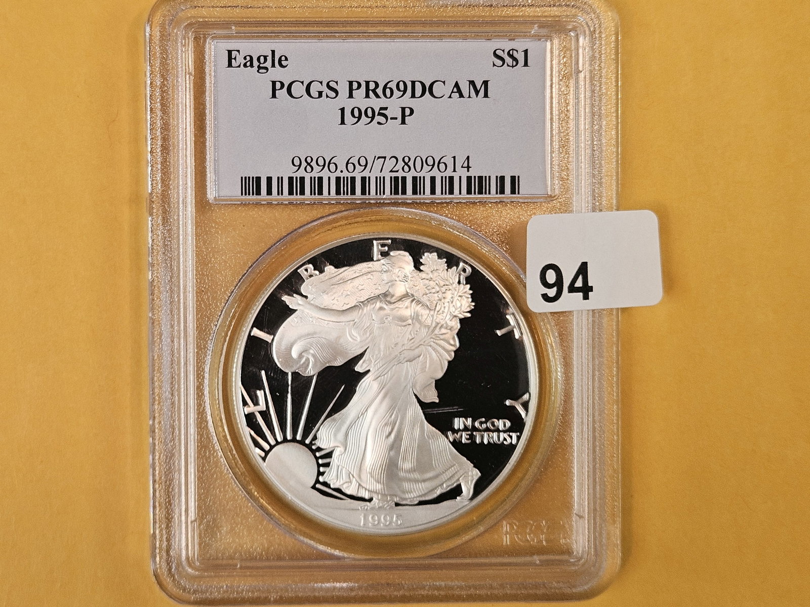 PCGS 1995-P American Silver Eagle in Proof 69 Deep Cameo (1 of 2)