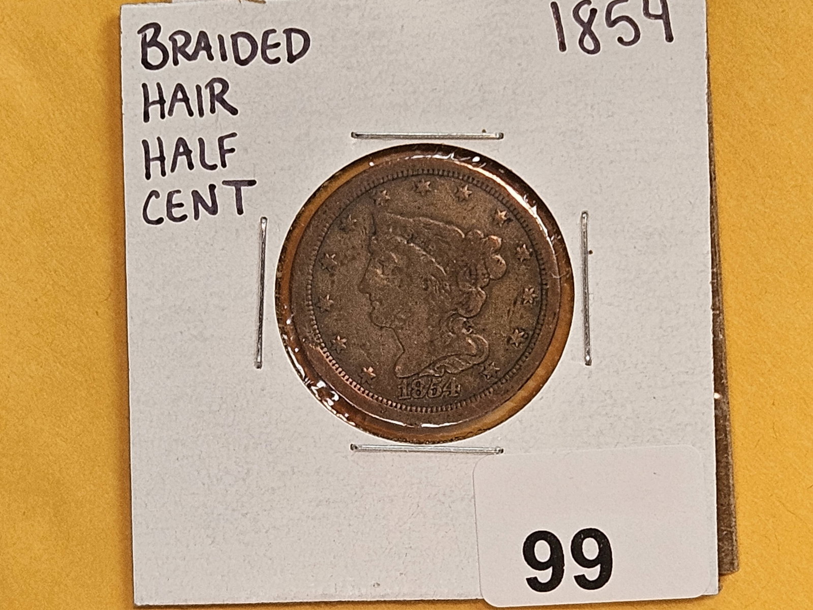 1854 Braided Hair Half-Cent - 2