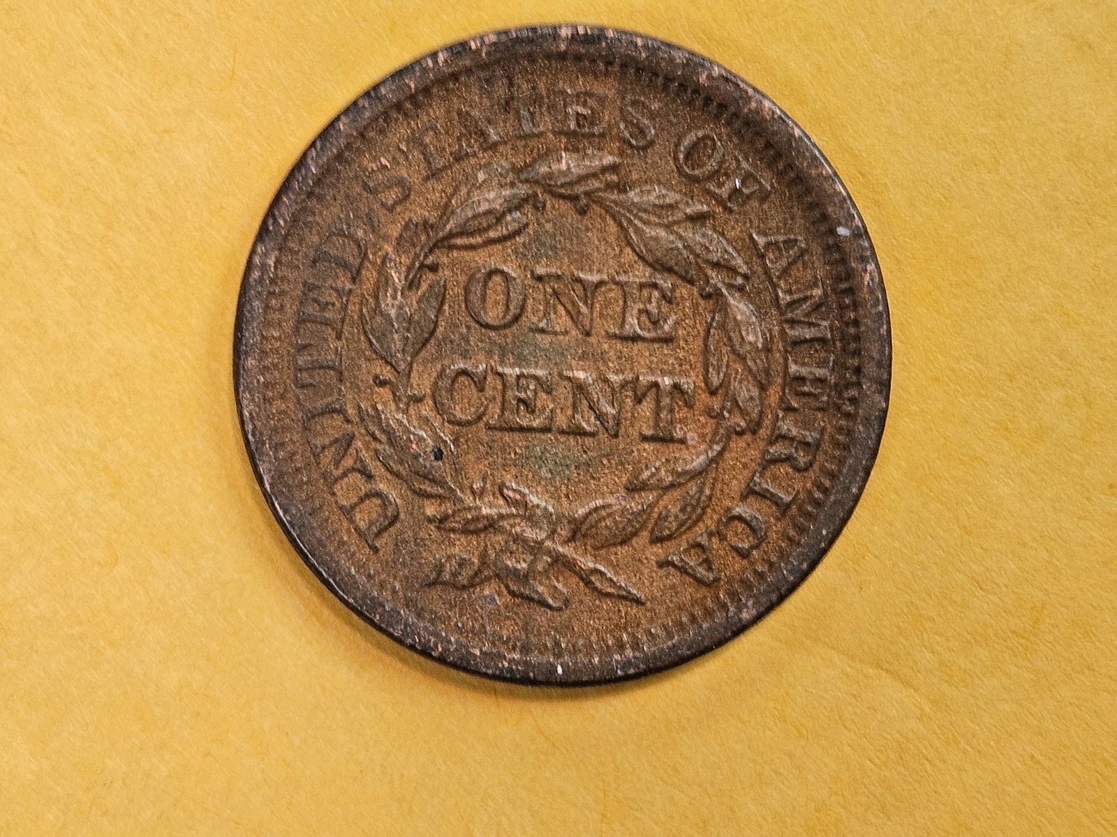 1857 Braided Hair Large Cent in About Uncirculated - details - 5