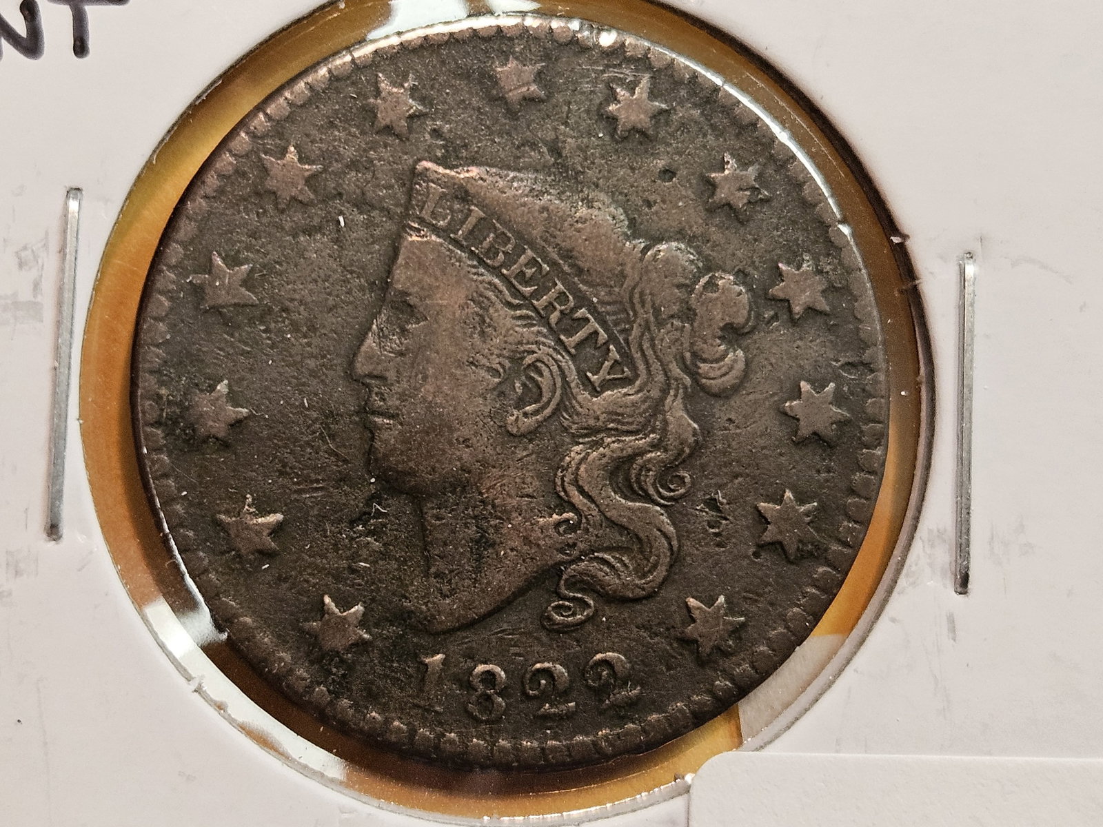 1857 Braided Hair and 1822 Coronet Head Large Cents - 4