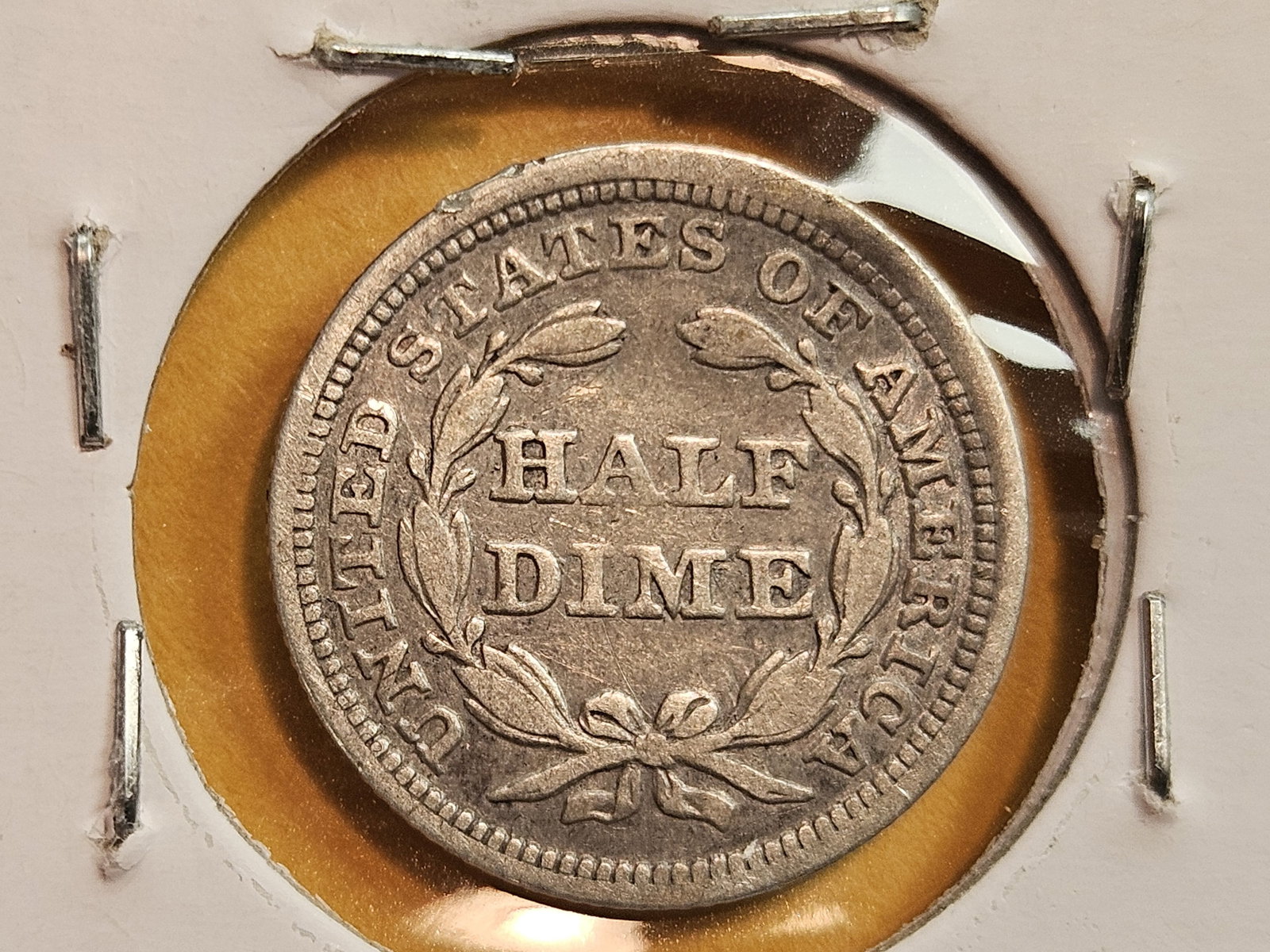 1858 Seated Liberty silver Half-Dime - 3