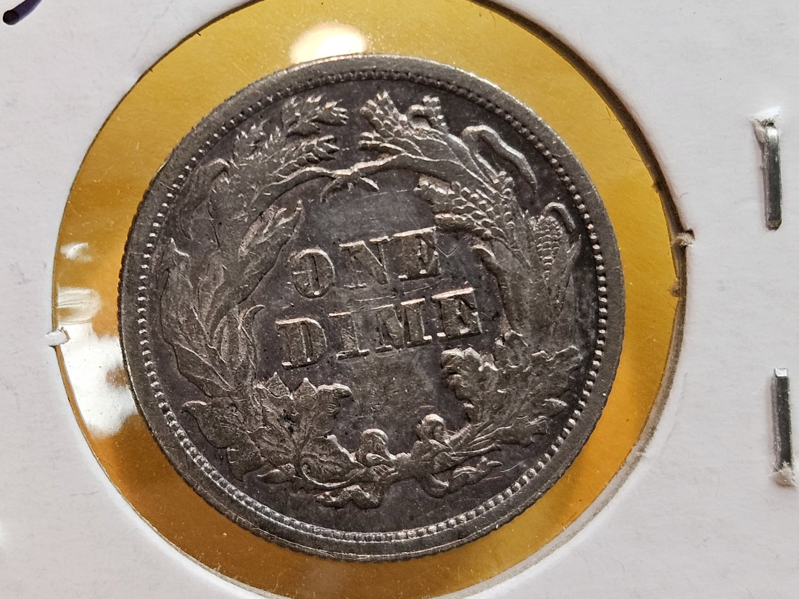 1874 Seated Liberty silver Dime in Choice About Uncirculated plus! - 8