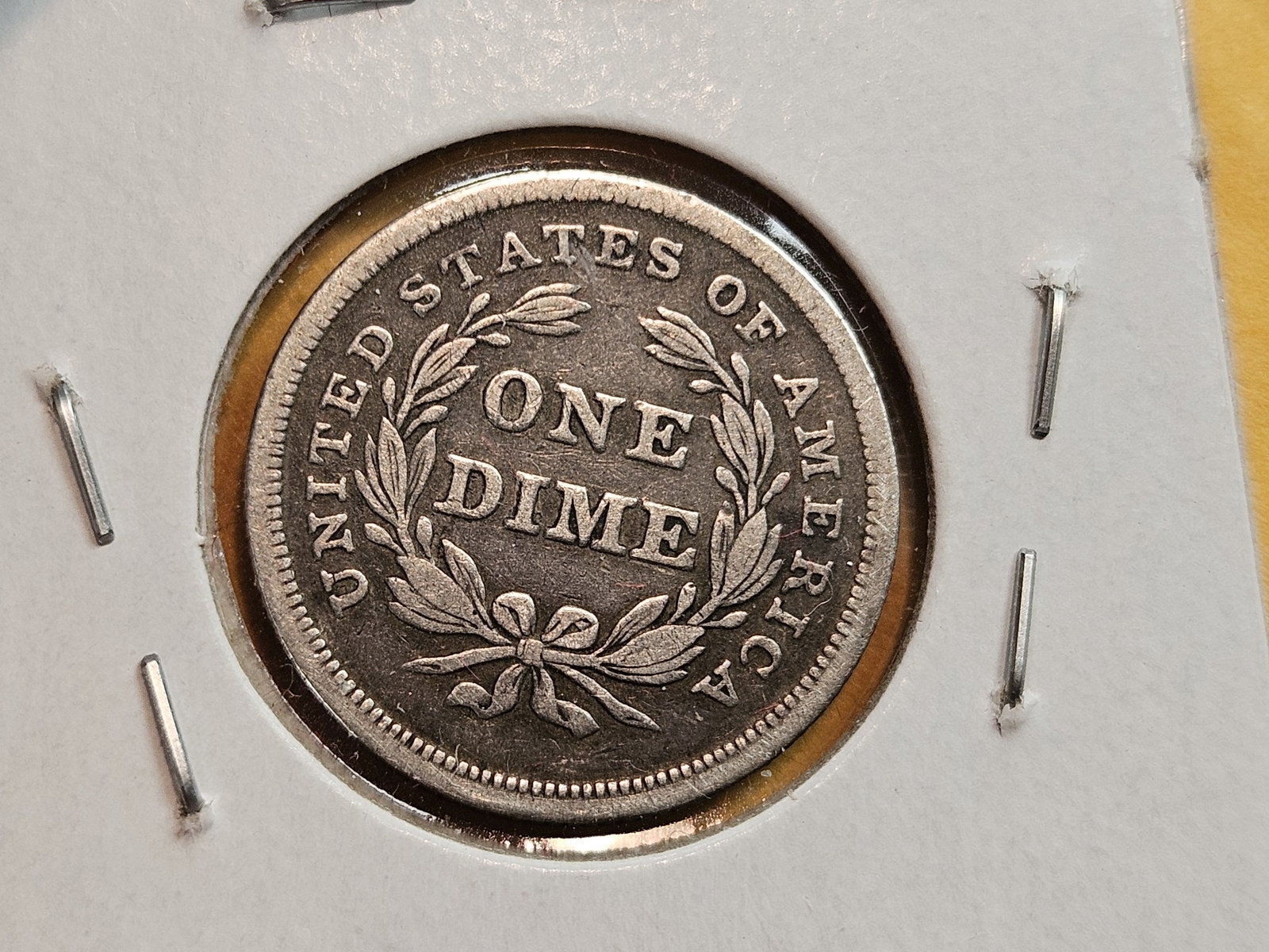 1837 Large Date Seated Liberty silver Dime - 4