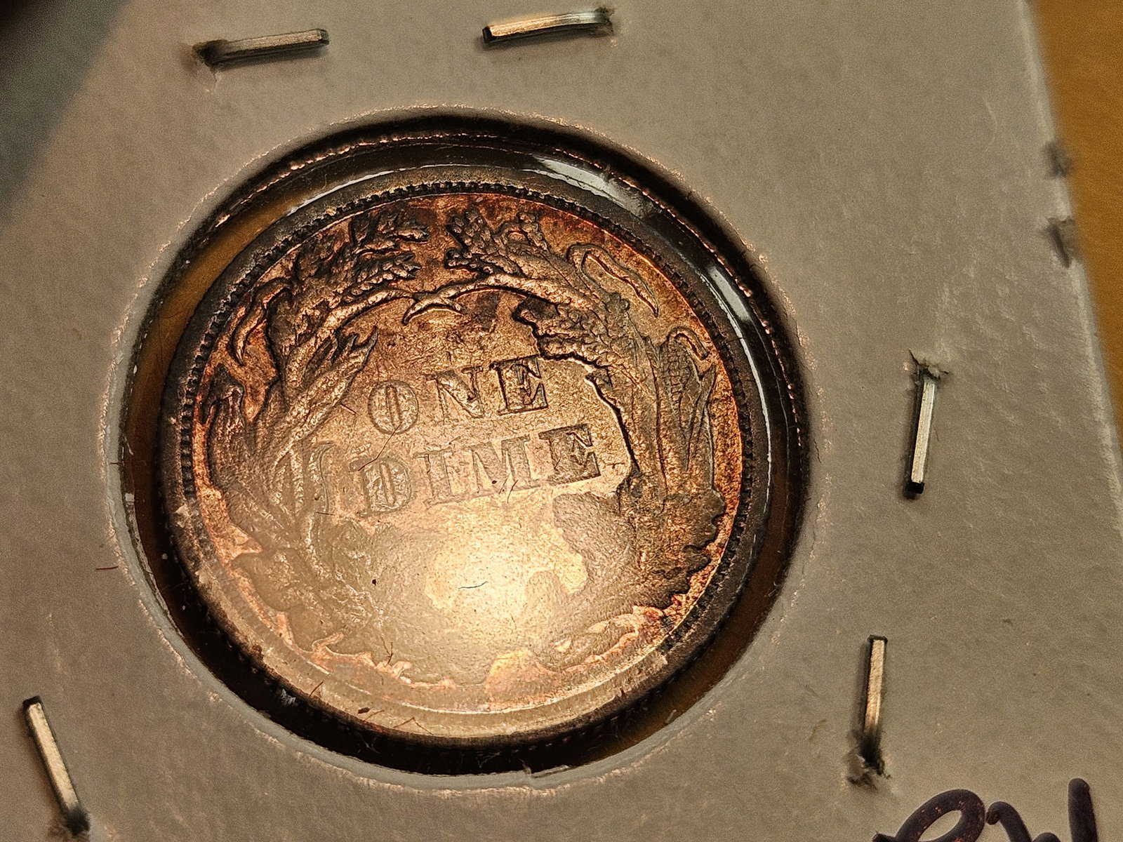 1873 With Arrows Seated Liberty silver Dime - 7