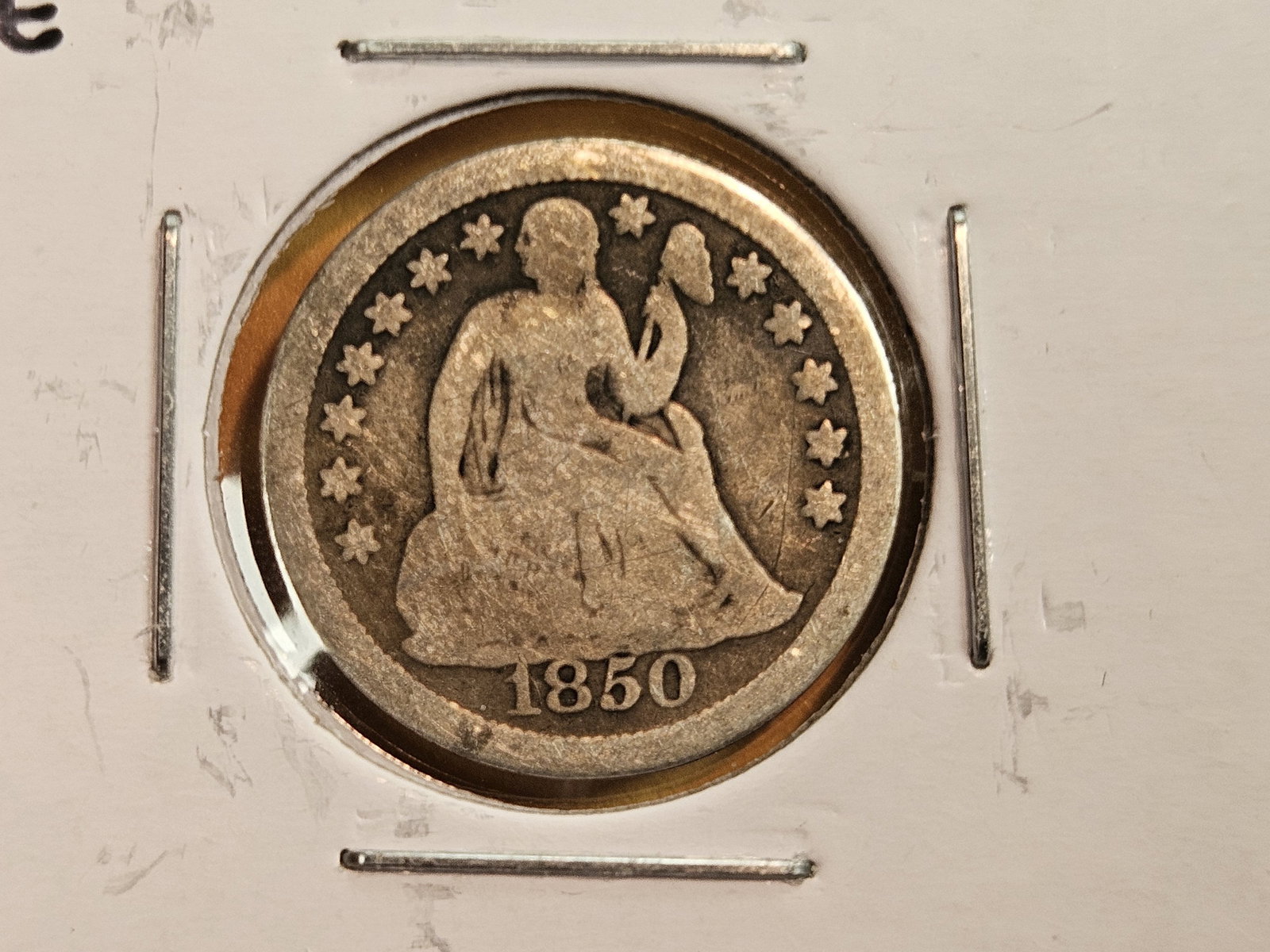 1850 and 1852 Seated Liberty Silver Dimes - 2