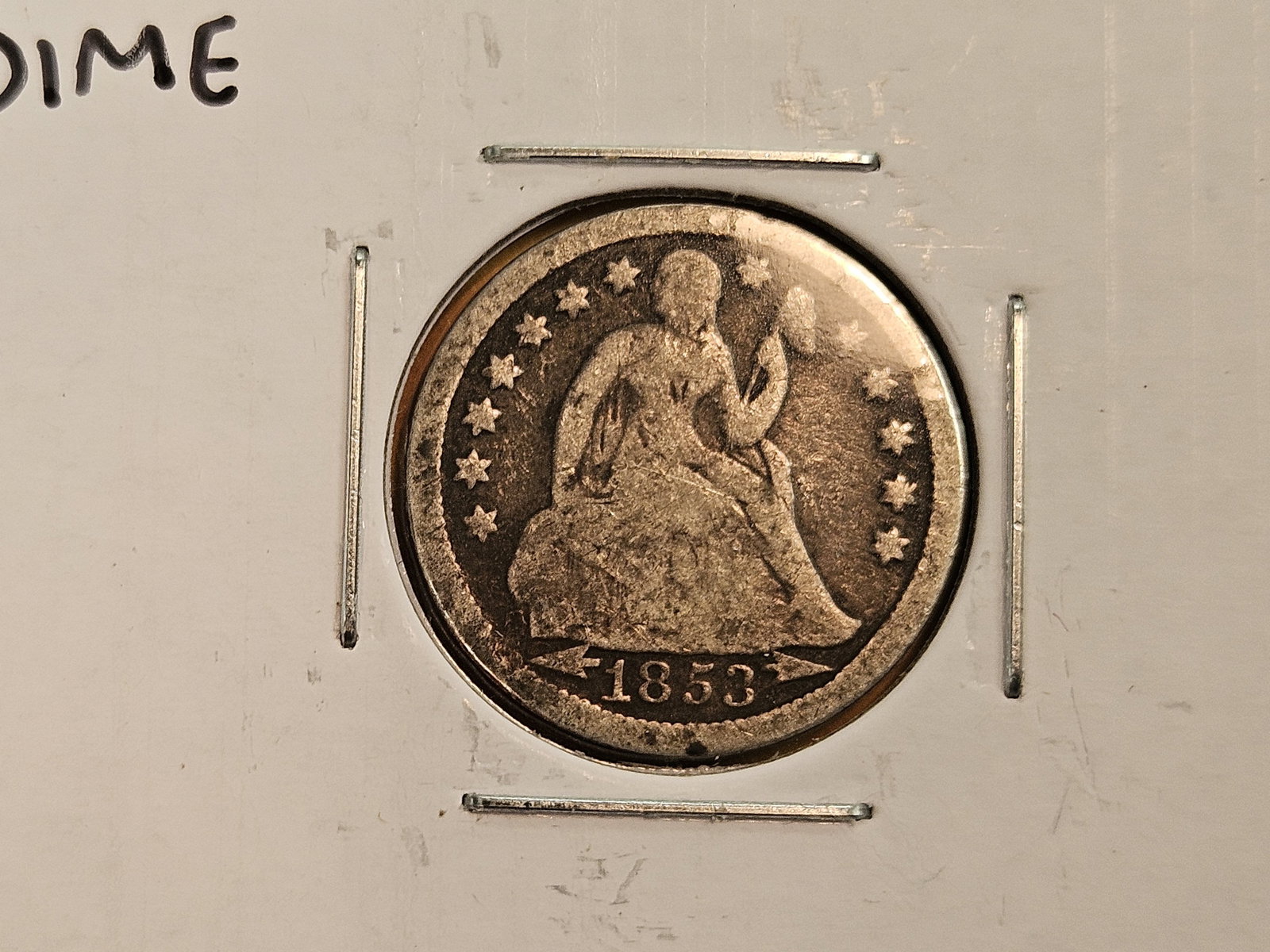 Three mixed Seated Liberty silver Dimes - 2