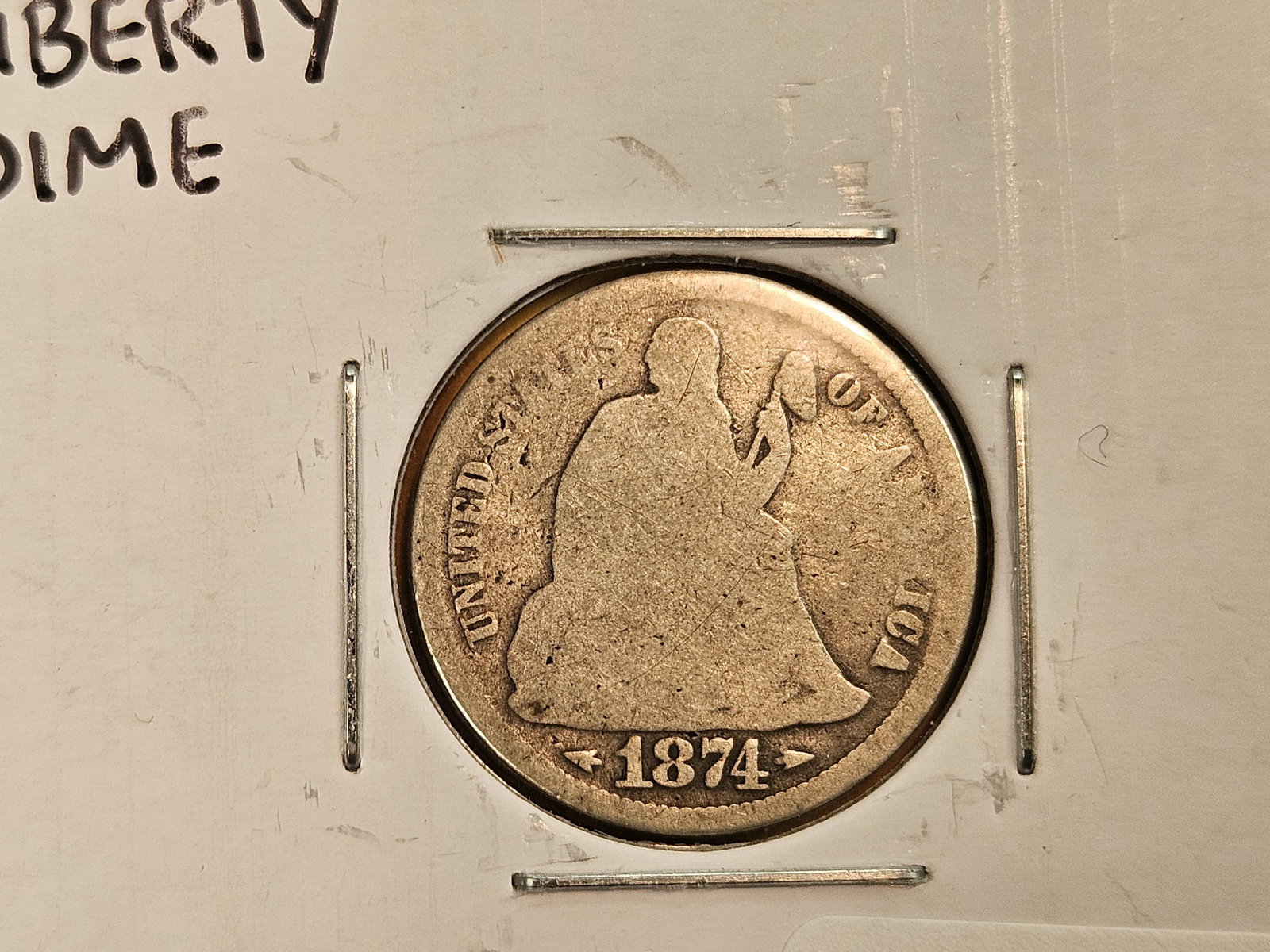 Three mixed Seated Liberty silver Dimes - 4