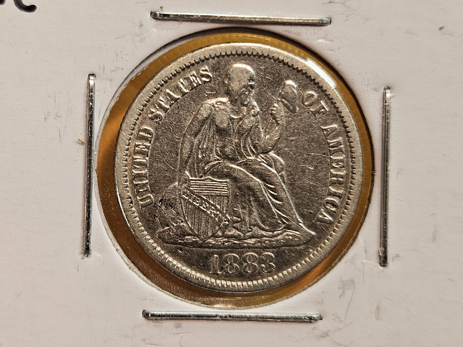 1883 Seated Liberty silver Dime in Extra Fine - 3