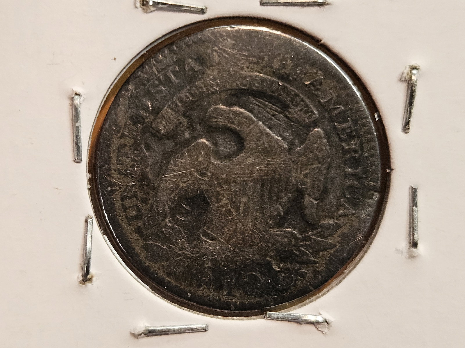 1821 Bust and 1887 Seated Liberty silver dimes - 3