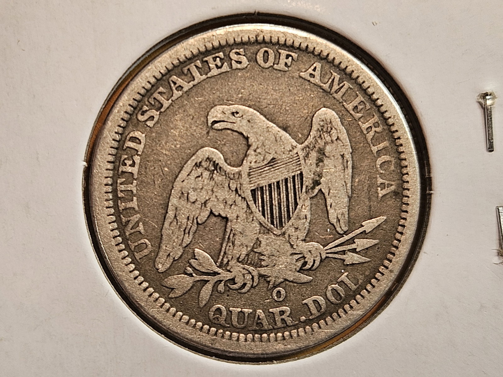 1840-O with Drapery Seated Liberty silver Quarter - 3