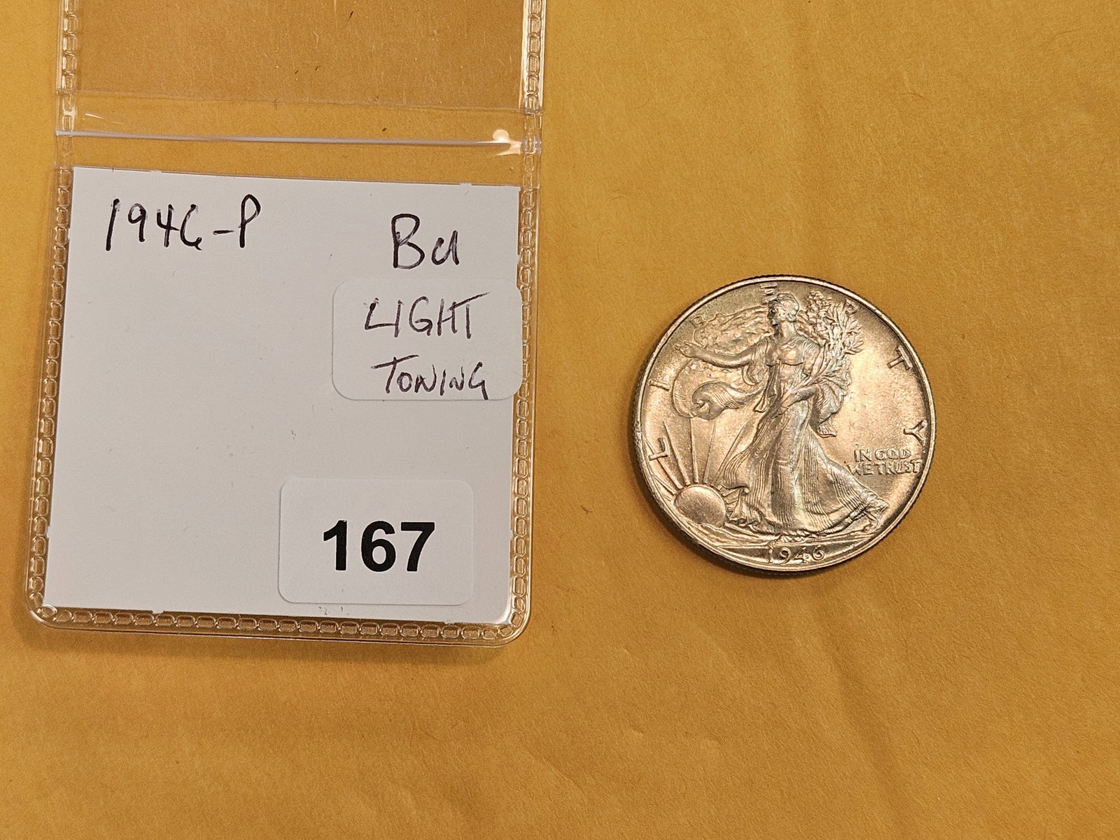 Brilliant Uncirculated 1946 Walking Liberty silver Half Dollar - 2