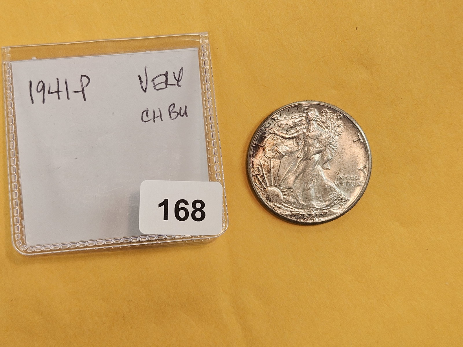 Very Choice Brilliant Uncirculated 1941 Walking Liberty silver Half Dollar - 2