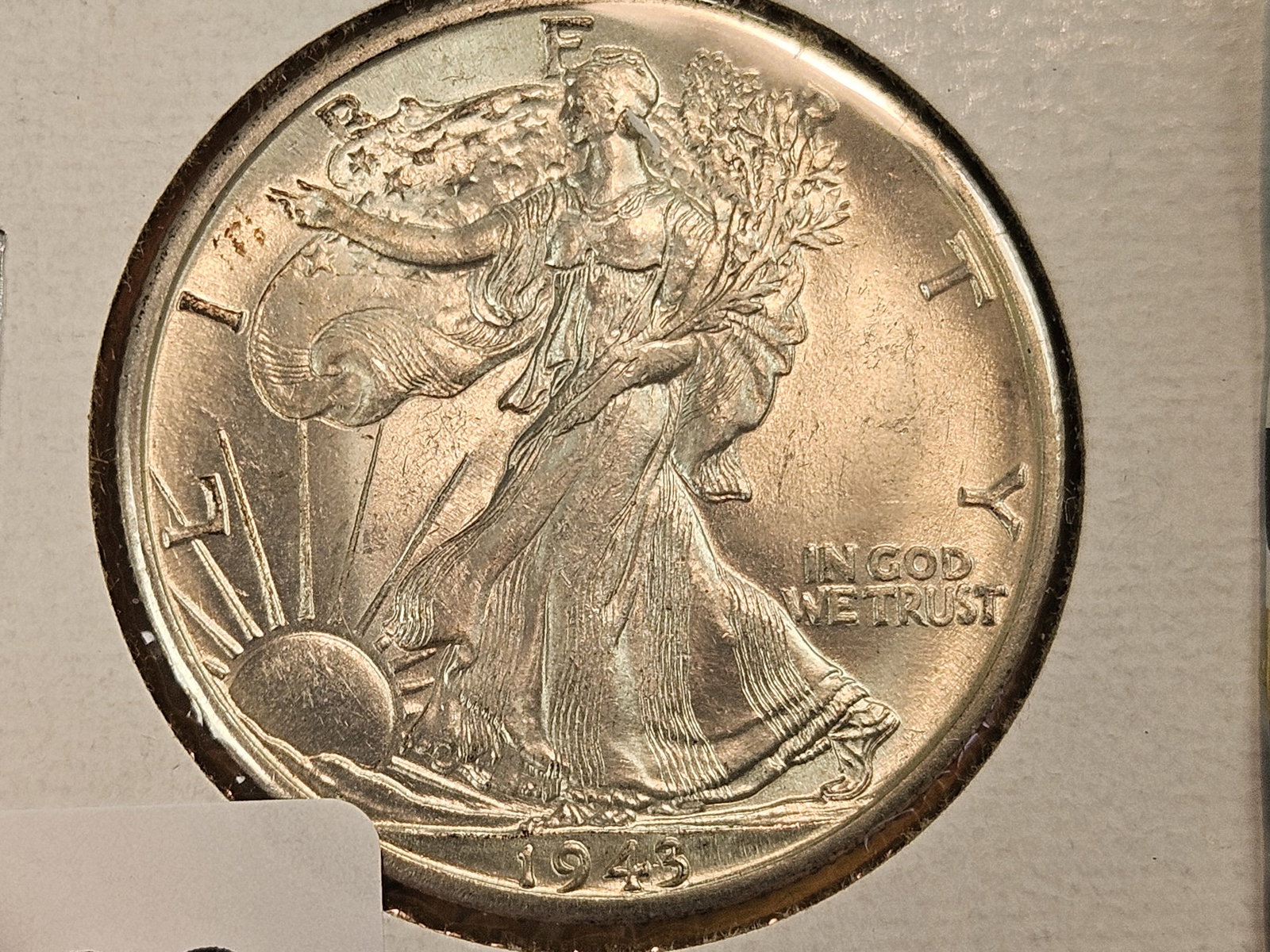 1943-D Walking Liberty silver Half Dollar in Mint State 64 - 2