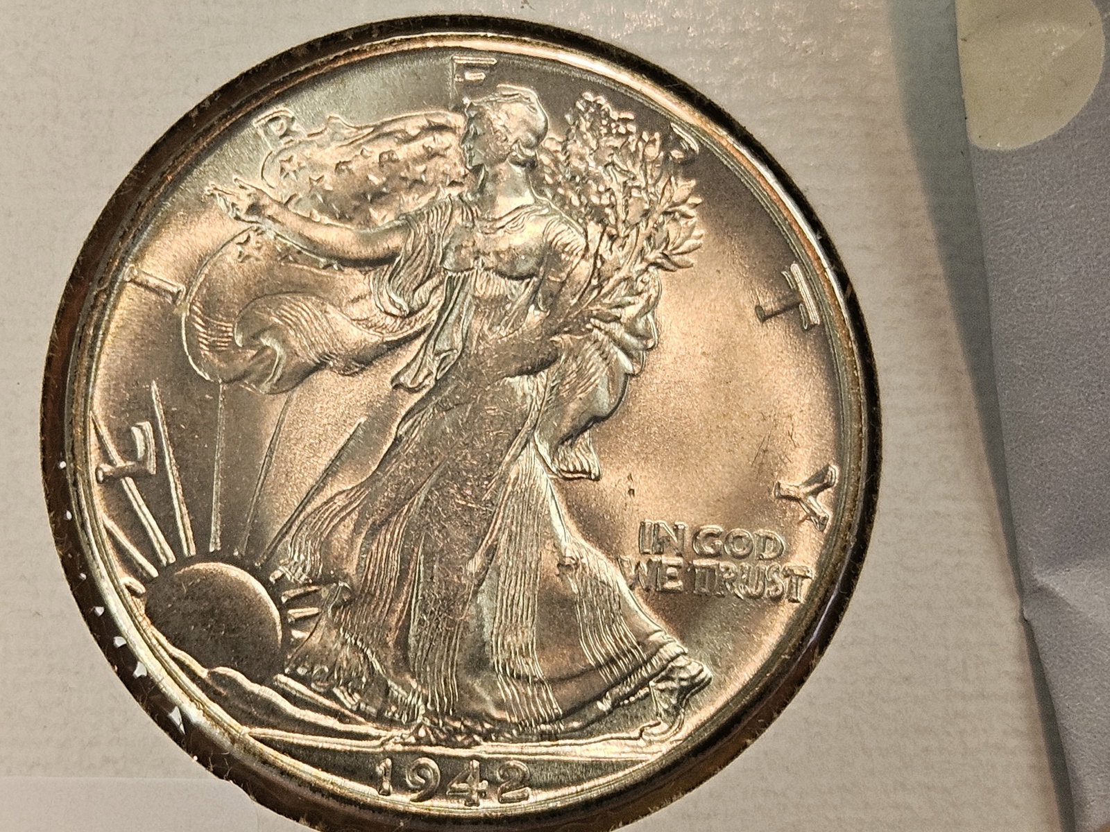1942-S Walking Liberty silver Half Dollar in Mint State 64 - 2
