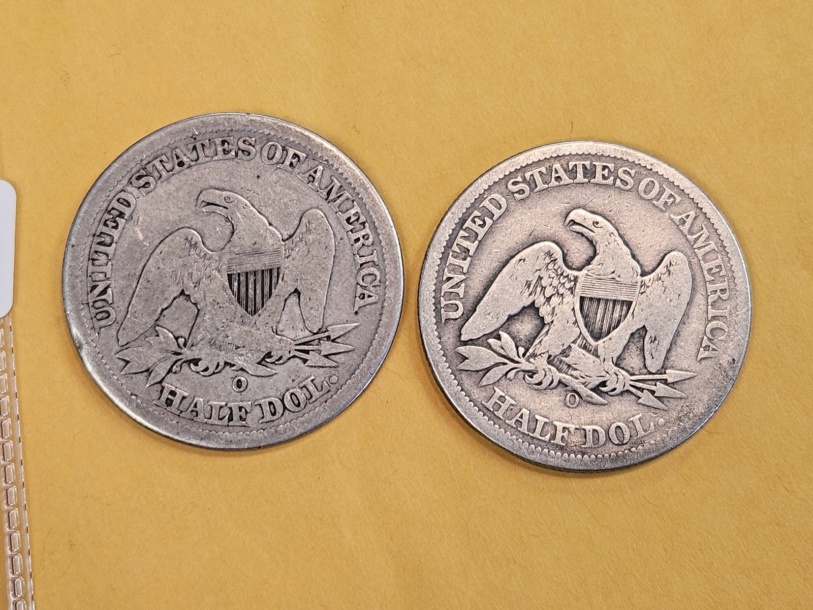1844-O and 1859-O Seated Liberty silver halves - 3