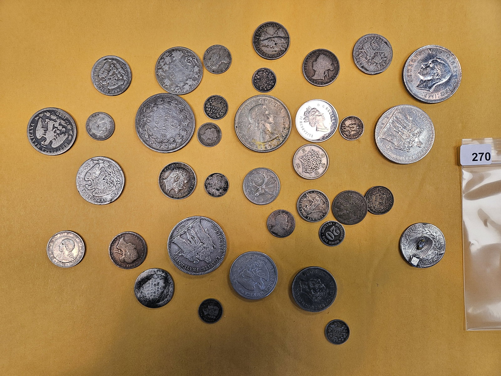 Bag of SILVER World coins (1 of 2)