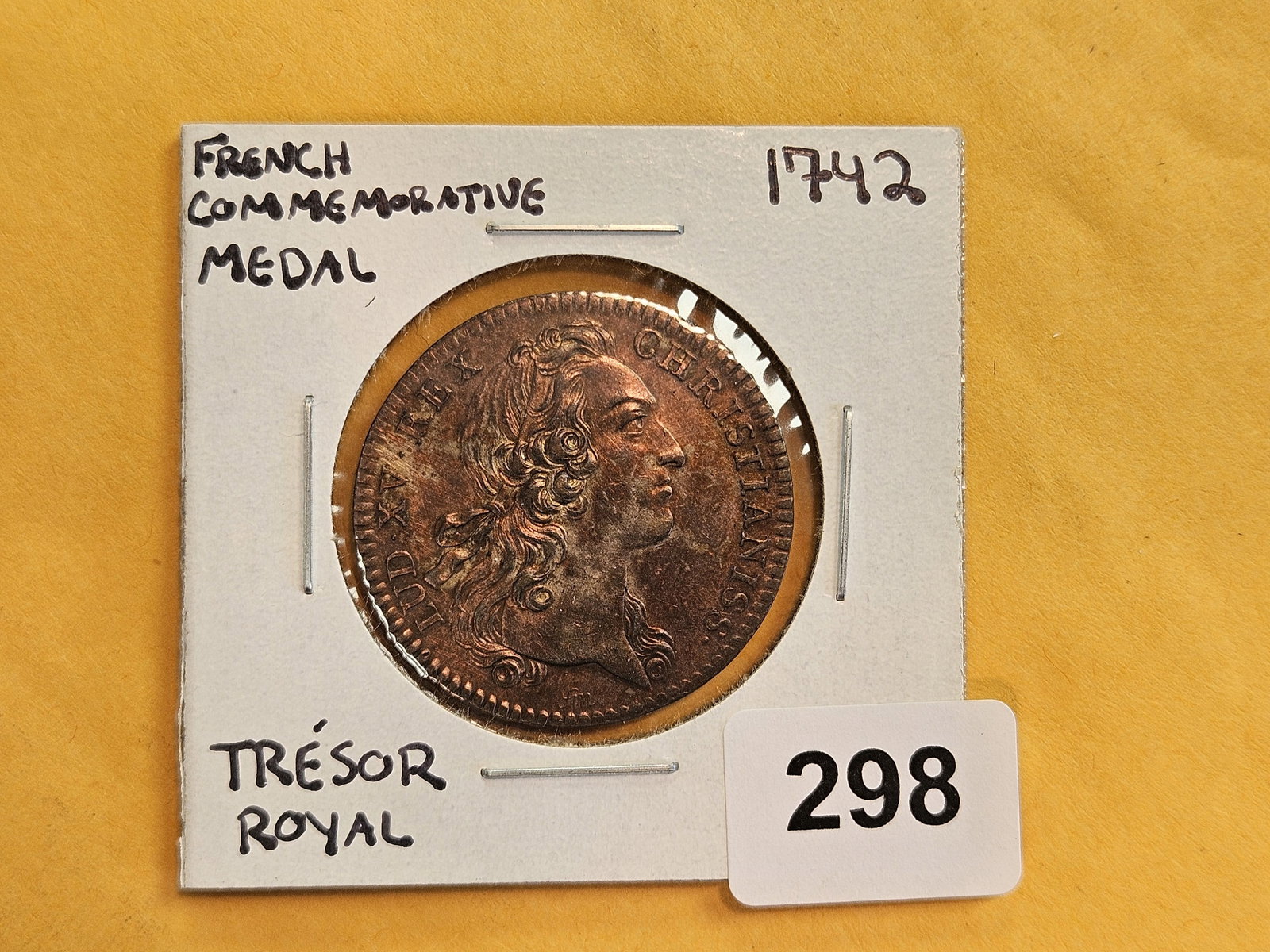 Jeton Louis XV 1742 Trésor royal - 2