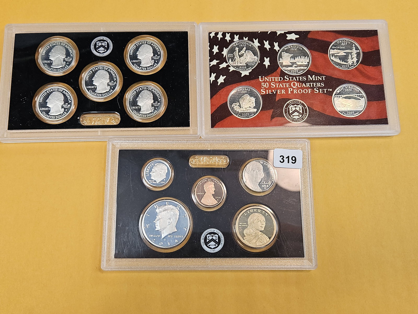 Three SILVER Proof Sets - 2