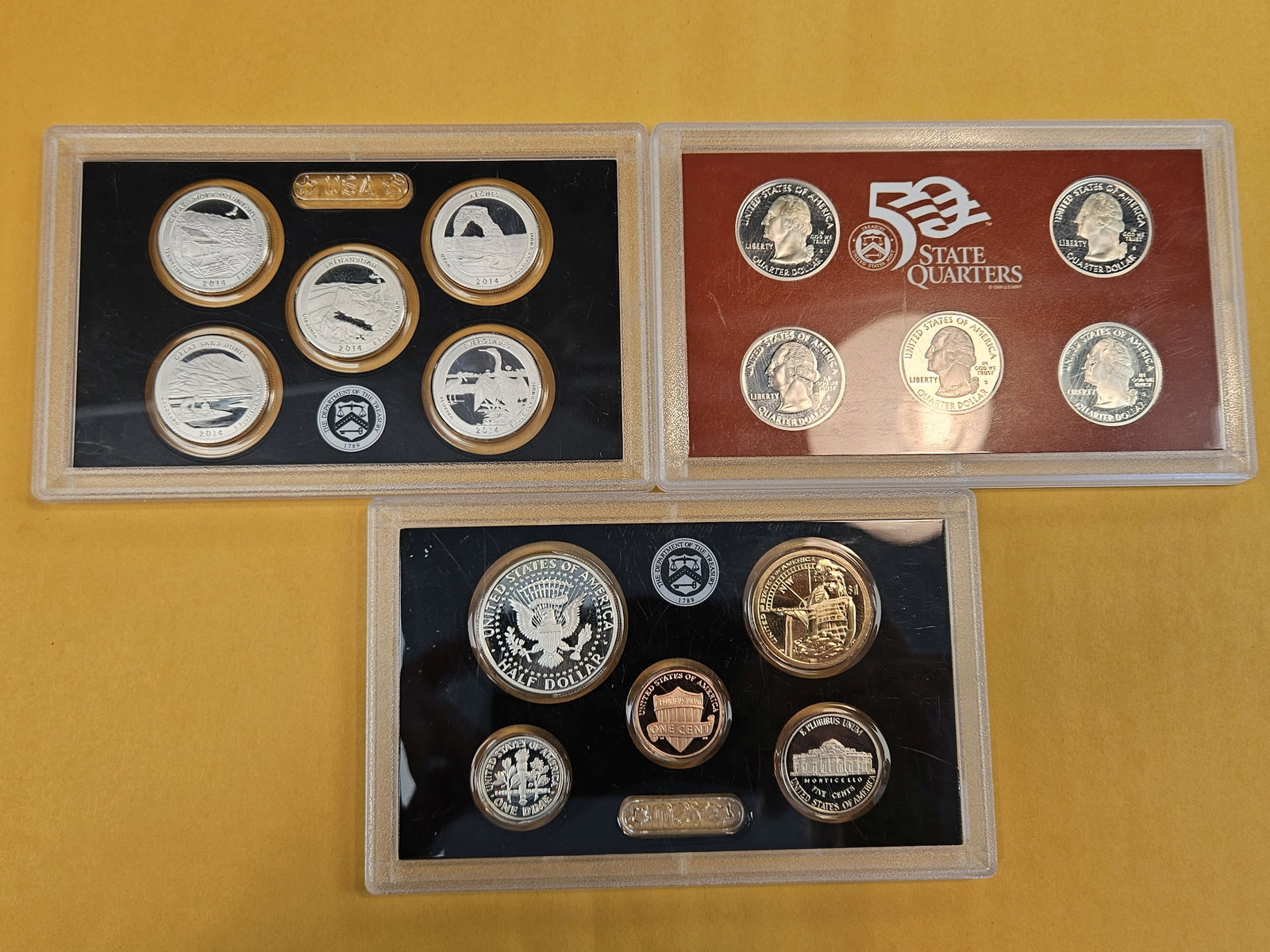 Three SILVER Proof Sets - 3