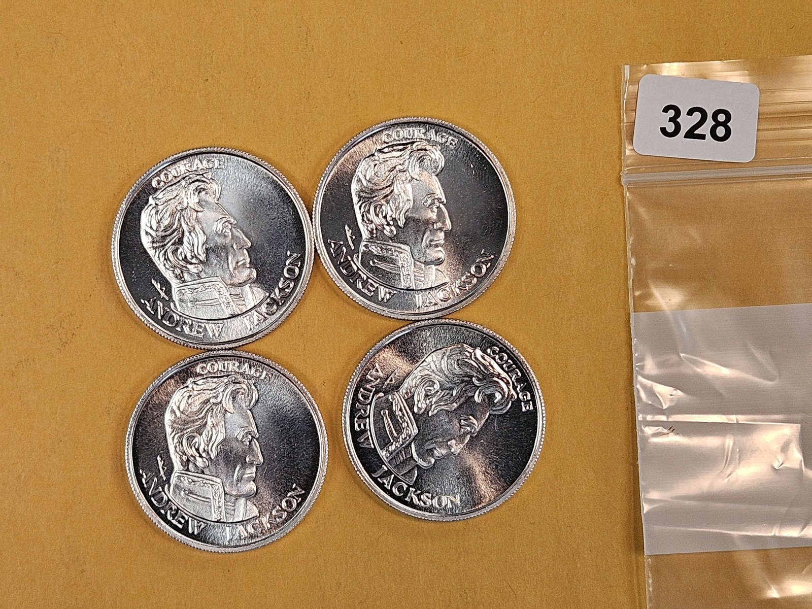 Four One-Half Troy ounce .999 fine silver art rounds (1 of 2)