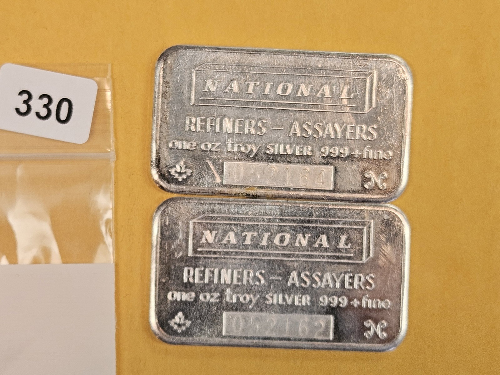 Two 1-Troy ounce .999 fine silver bars (1 of 2)