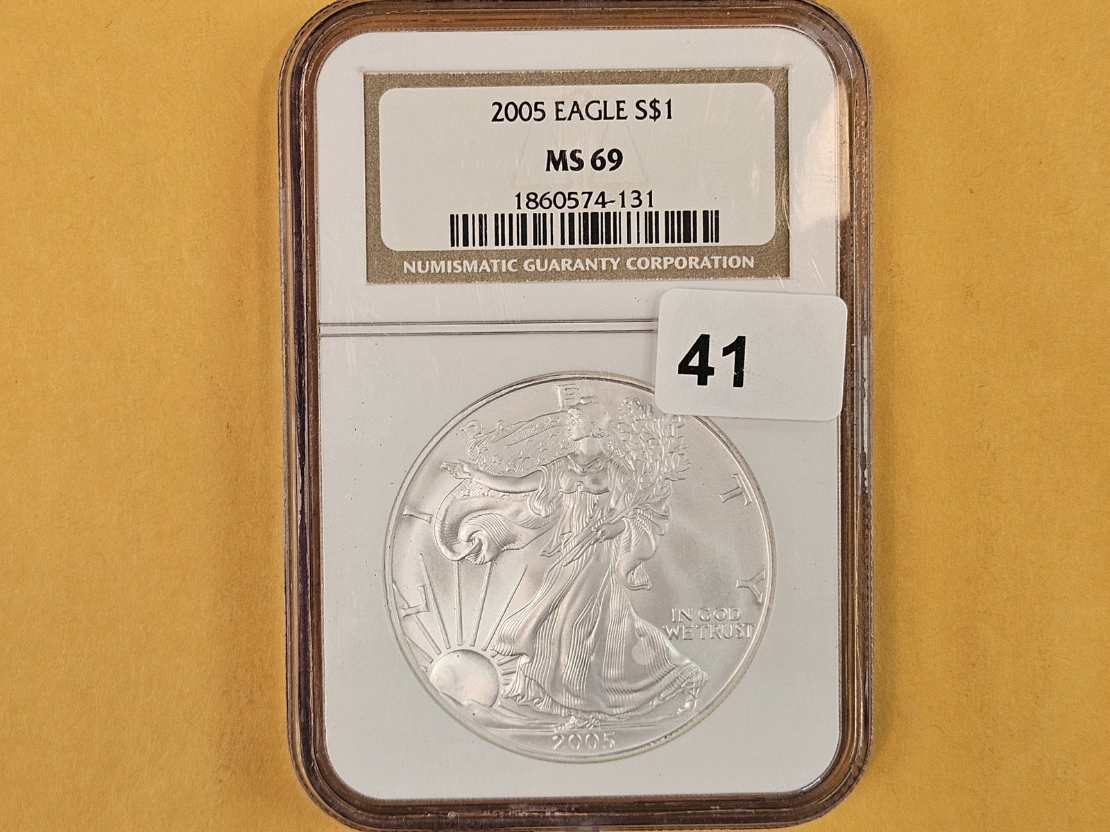 NGC 2003 American Silver Eagle in Mint State 69 (1 of 2)