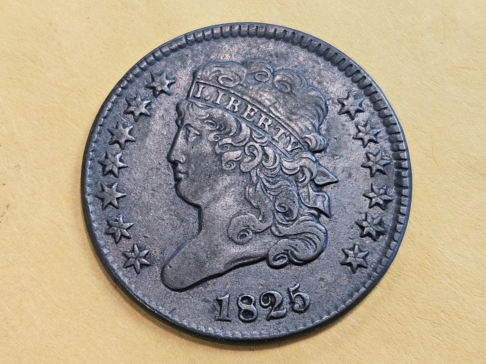 1825 Classic Head Half Cent in Extra Fine (1 of 6)