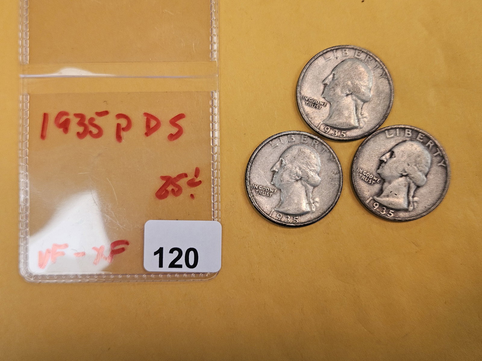 1935 P-D-S Washington Quarters (1 of 3)