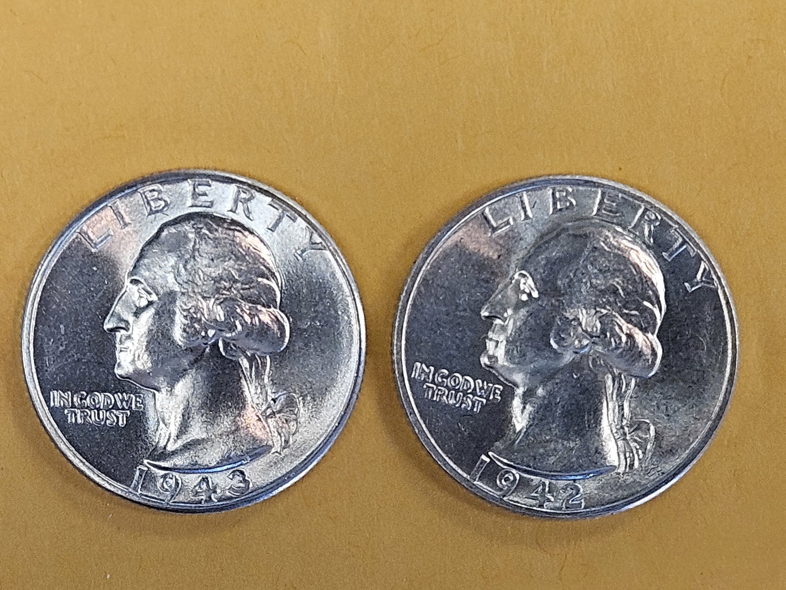 Two Very Choice Brilliant Uncirculated plus Washington Quarters (1 of 6)