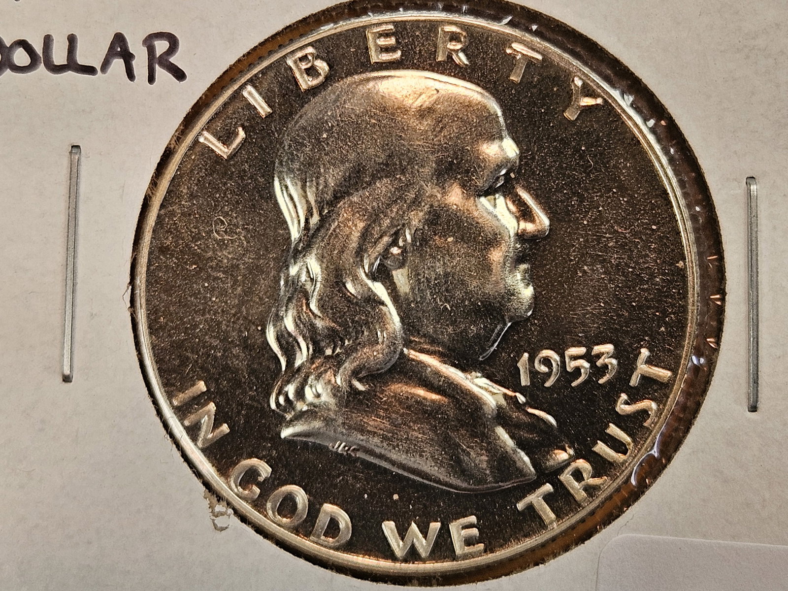 GEM Proof 1953 Franklin silver half dollar (1 of 5)
