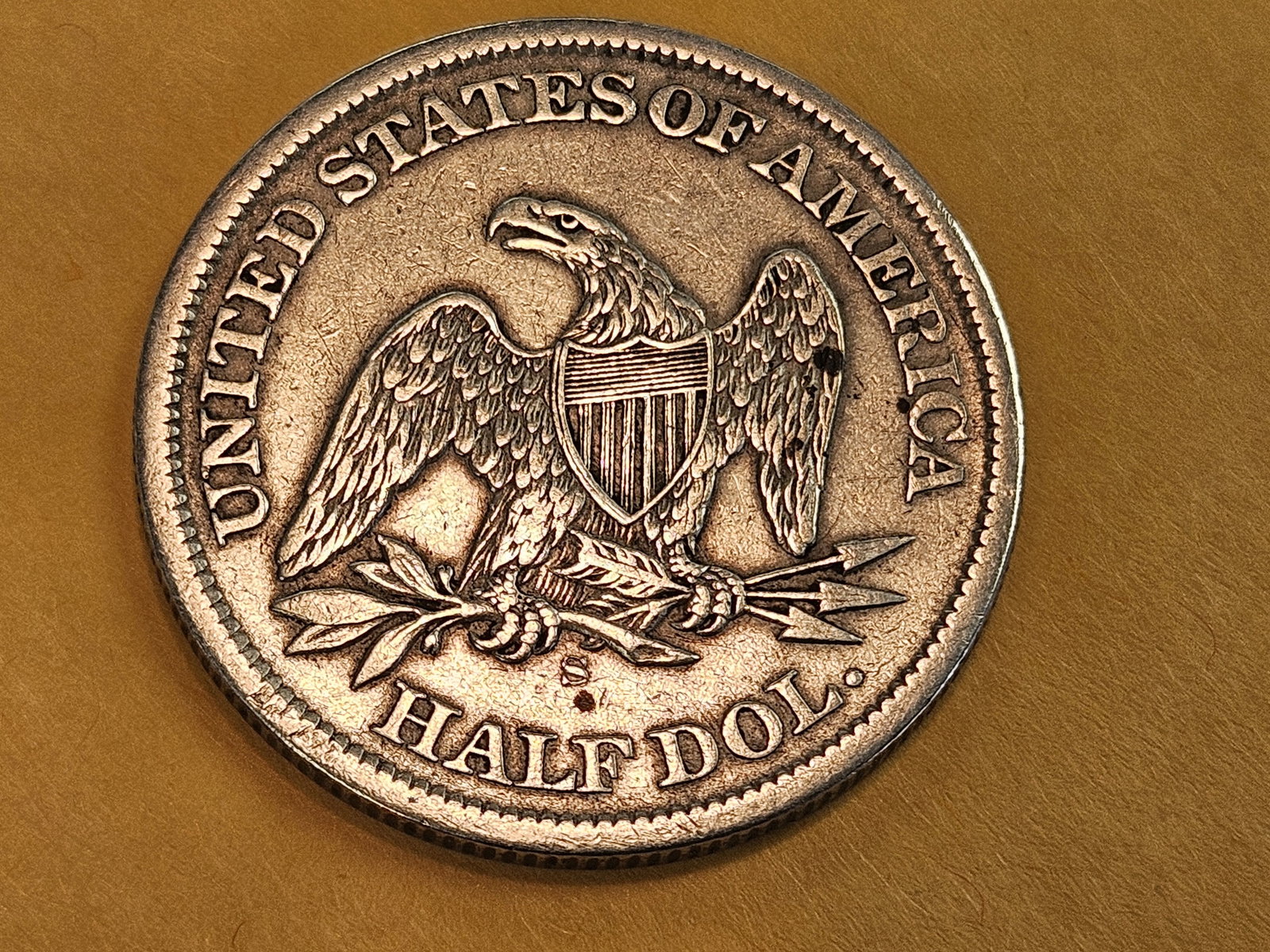 1863-S Seated Liberty silver Half Dollar in Extra fine plus - details - 6