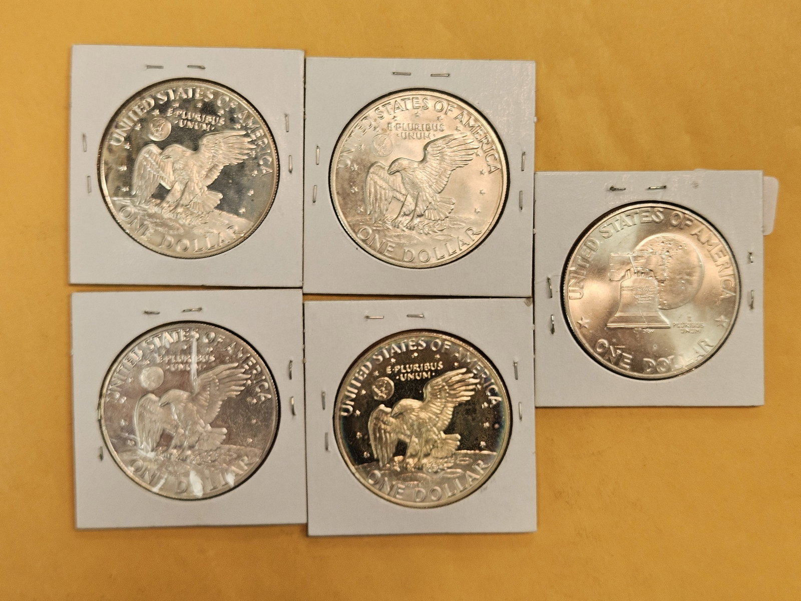 Five mixed Silver Eisenhower Dollars - 3