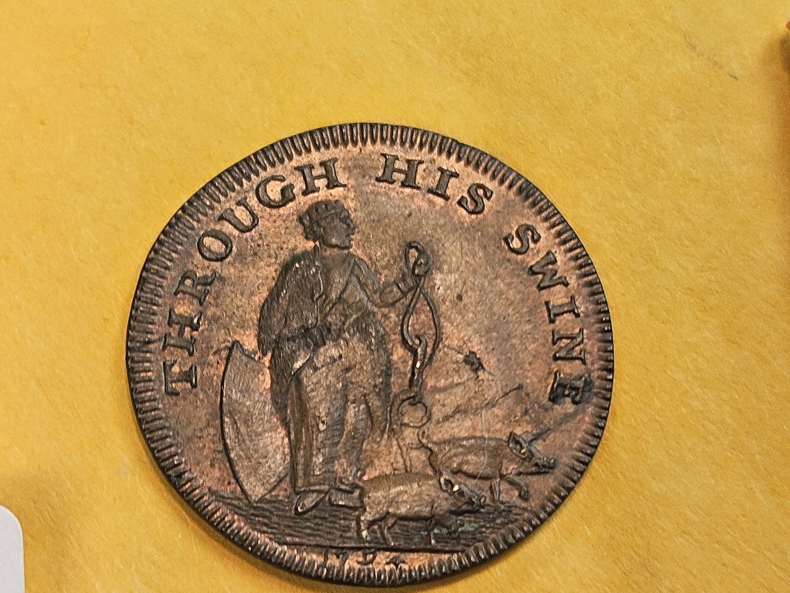 CONDER! * Very Choice Brilliant Uncirculated copper half-penny token - 7