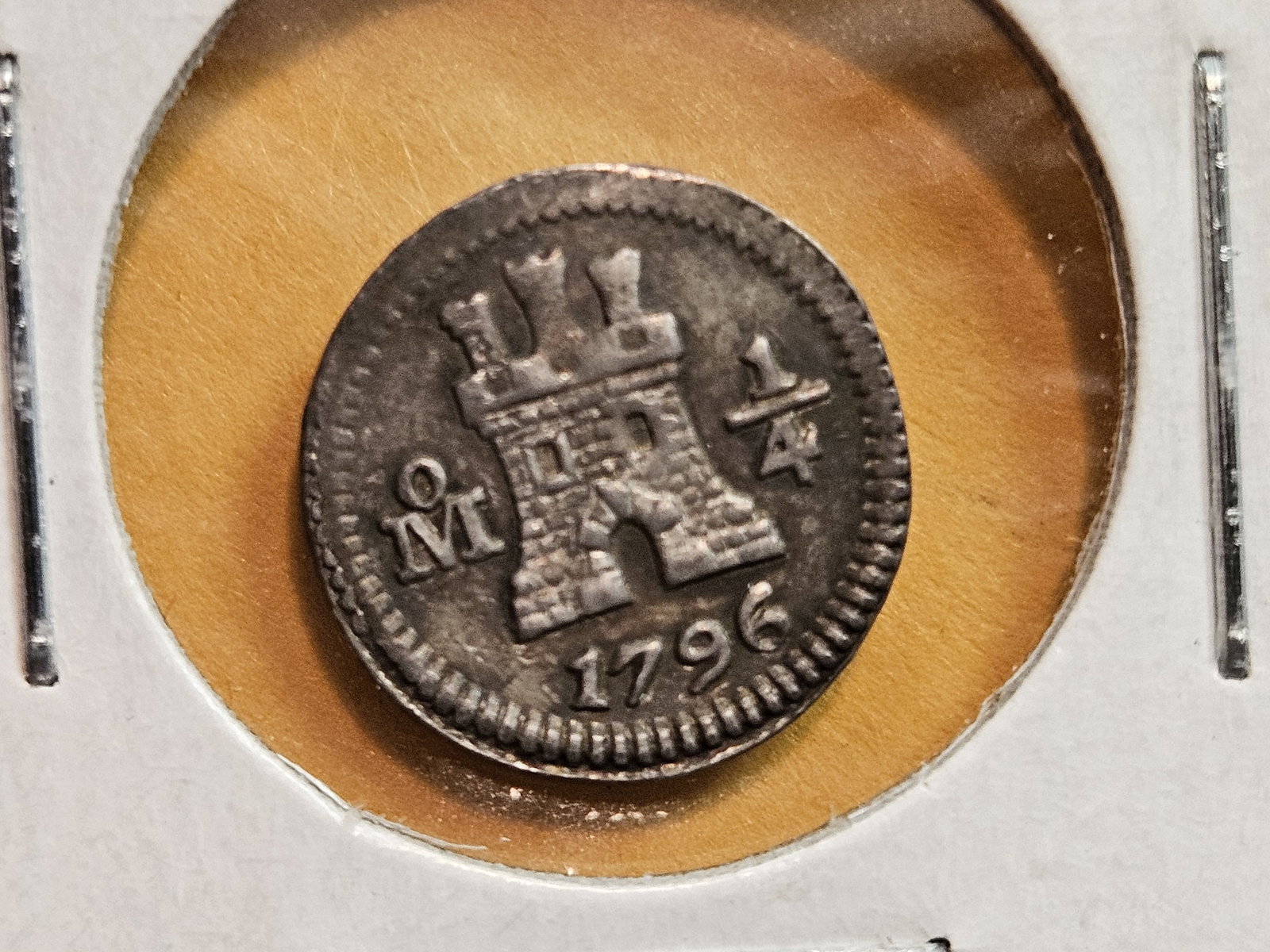 1796 Mexico silver 1/4 real in Extra Fine plus (1 of 5)
