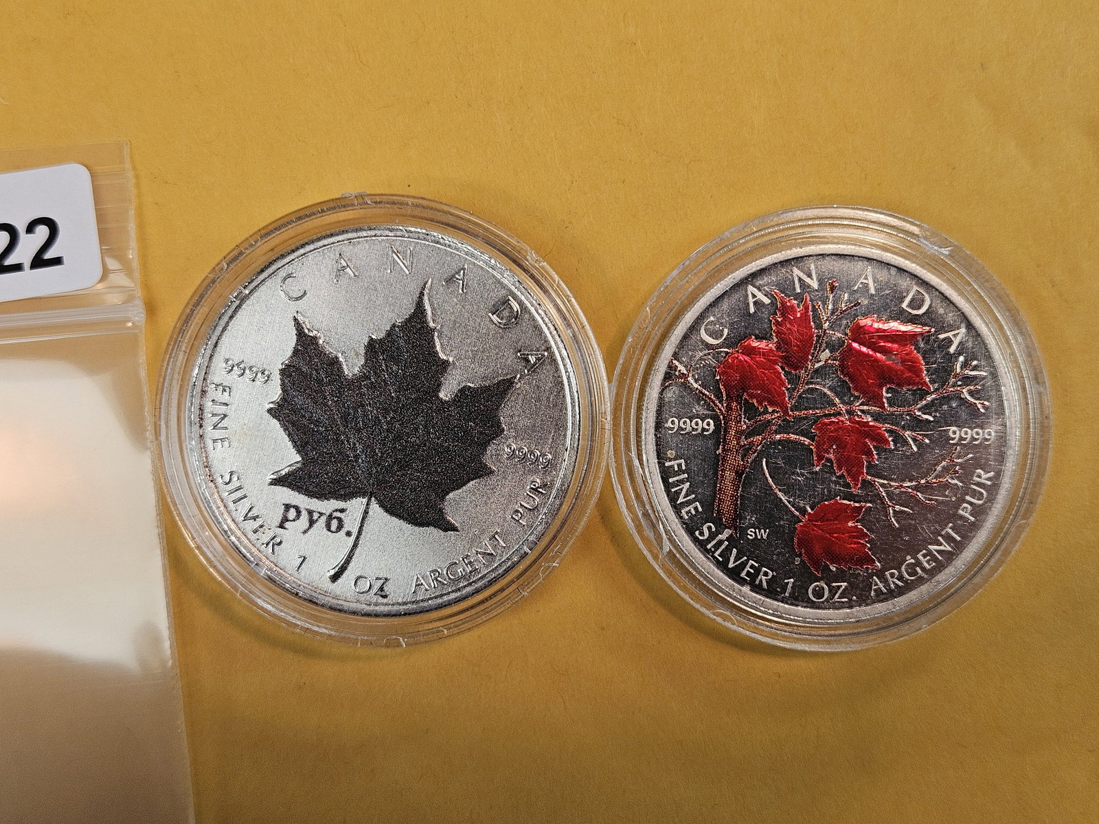 Two GEM Canada silver Five Dollars - 2