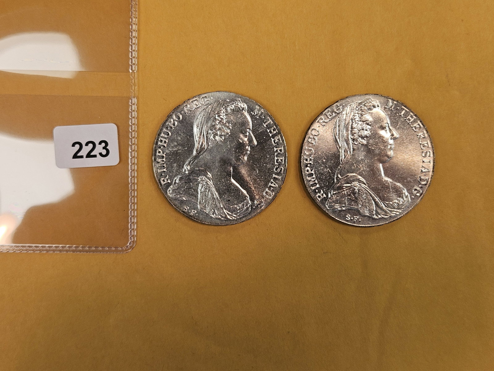 Two GEM Brilliant Uncirculated 1780 Maria Theresa Silver Thalers: Both restrikes 