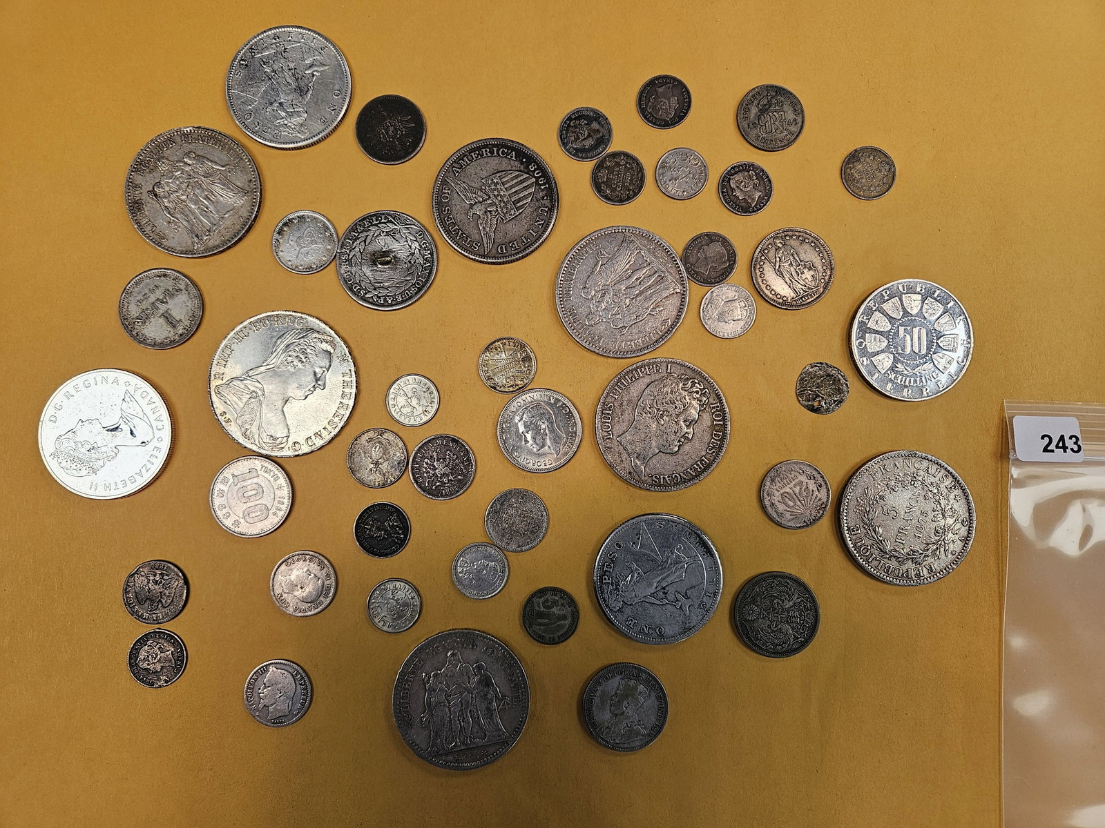 Bag of silver World Coins: Nice mix 