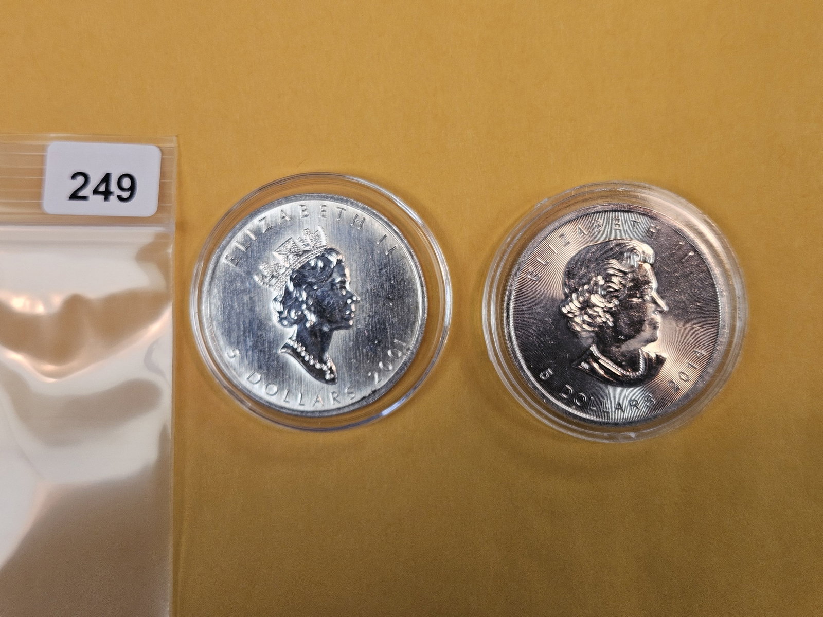 Two GEM Canada silver Five Dollars (1 of 2)