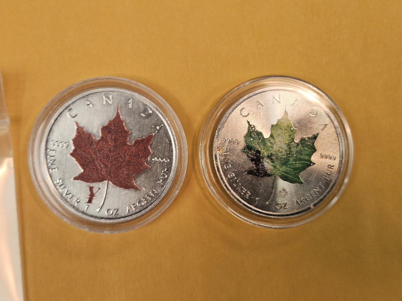 Two GEM Canada silver Five Dollars - 2