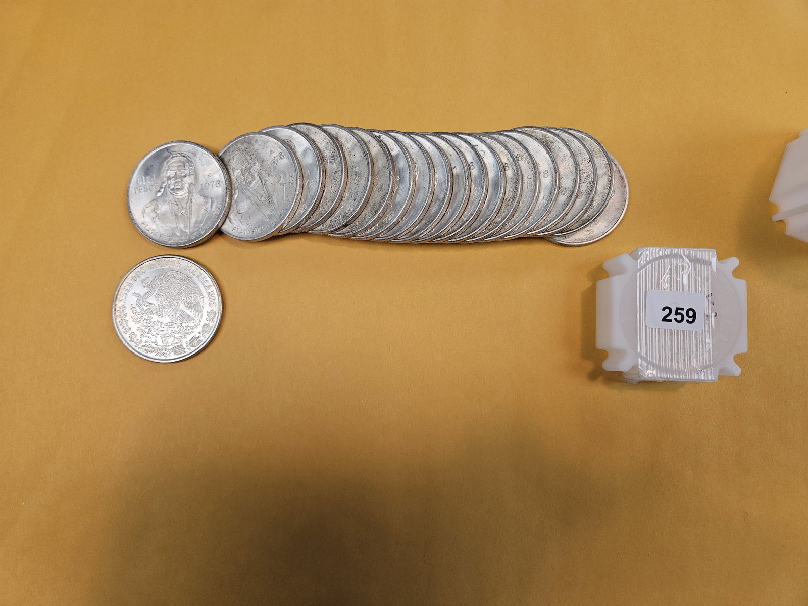 * FULL ROLL * Twenty Mexico Silver Cien Pesos: All 1978 