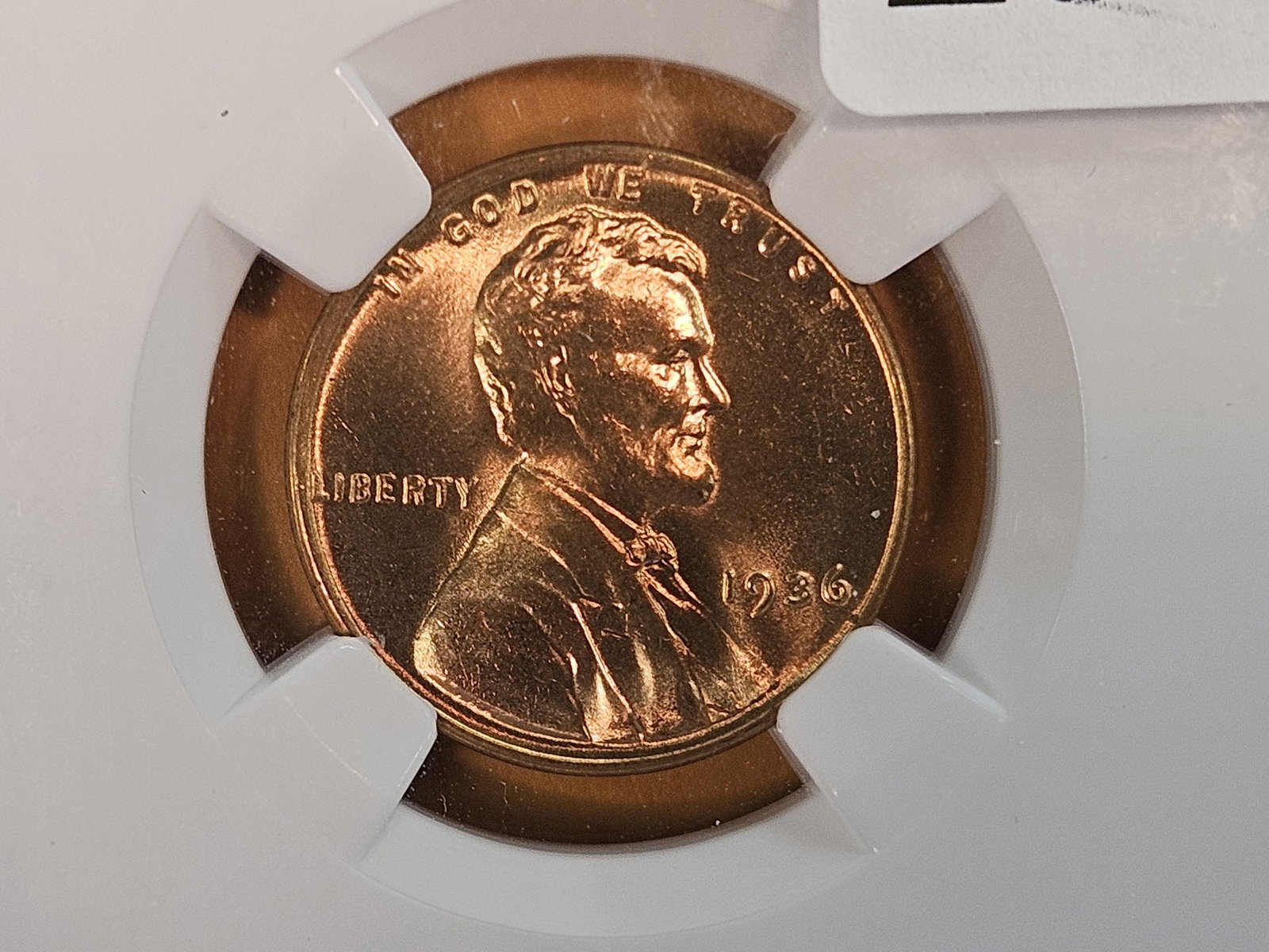 GEM! NGC 1936 Wheat Cent in Mint State 66 RED (1 of 3)