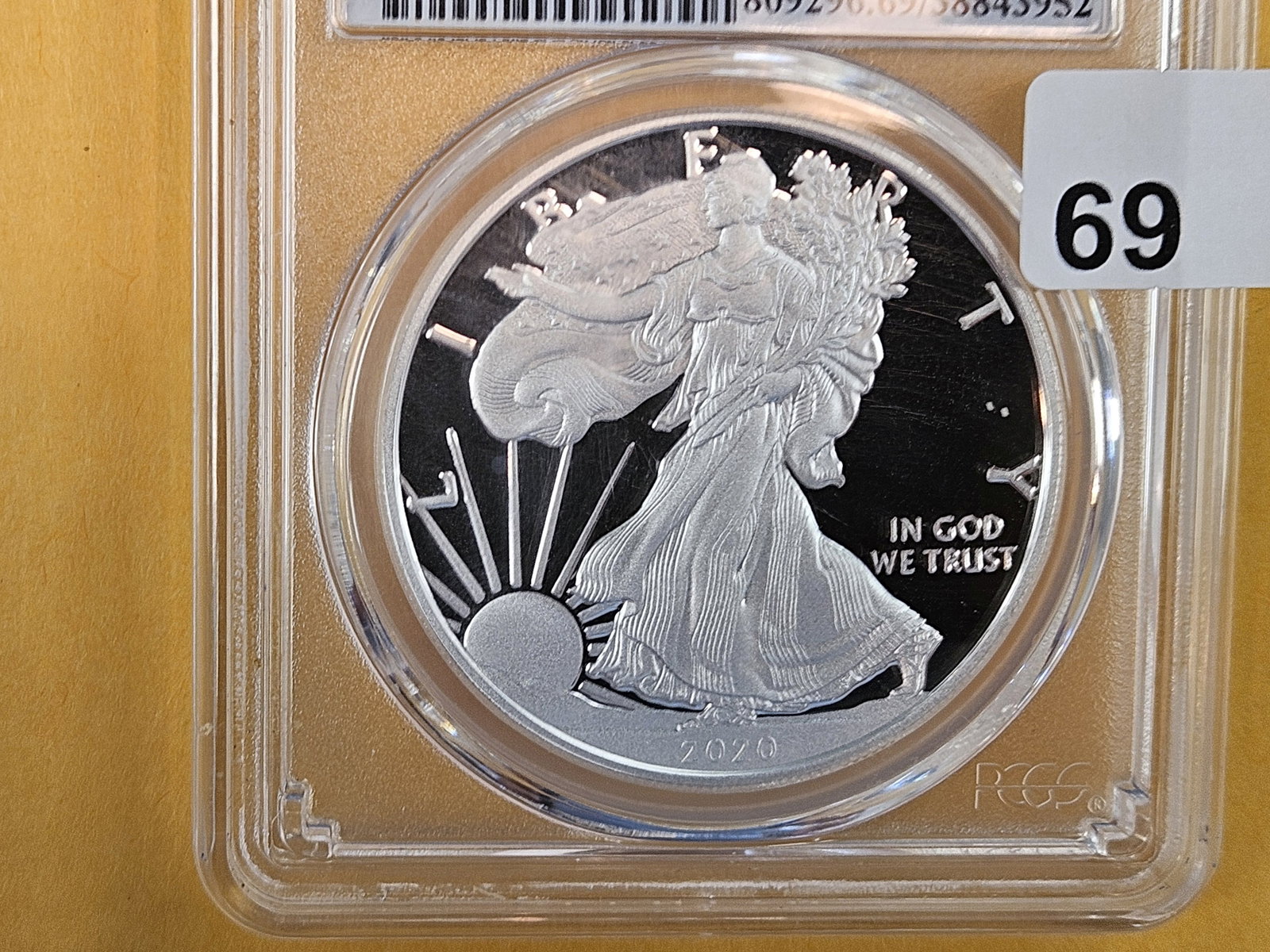 PCGS 2020-W American Silver Eagle in Proof 69 Deep Cameo (1 of 3)