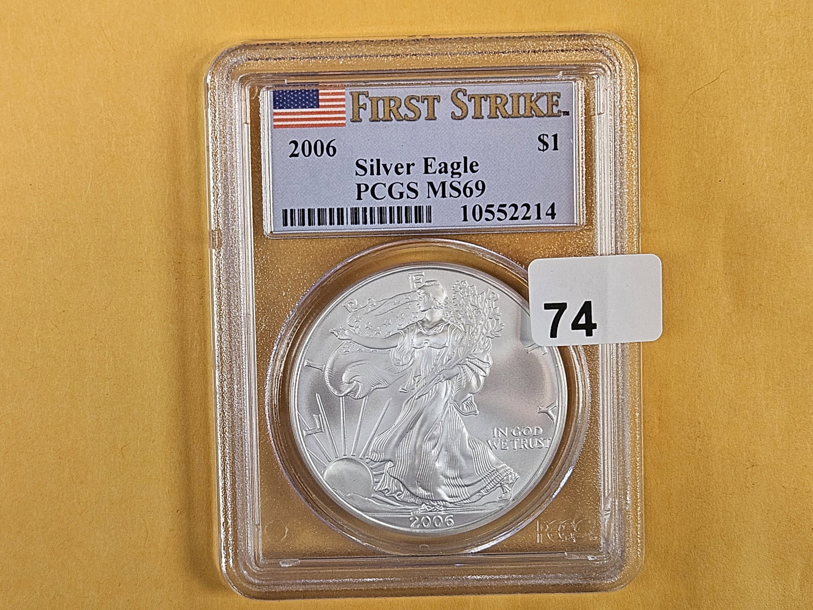 PCGS 2006 American Silver Eagle in Mint State 69 (1 of 2)