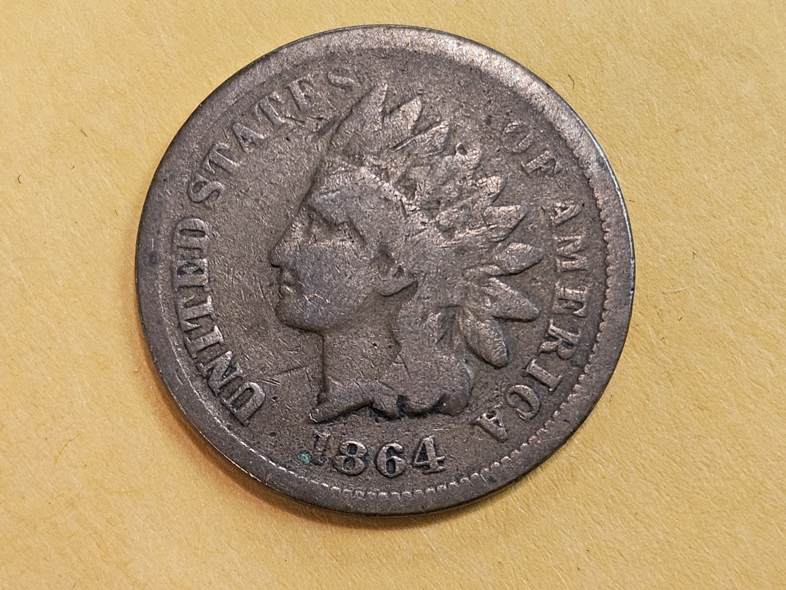Semi-Key 1864-L Indian cent (1 of 3)