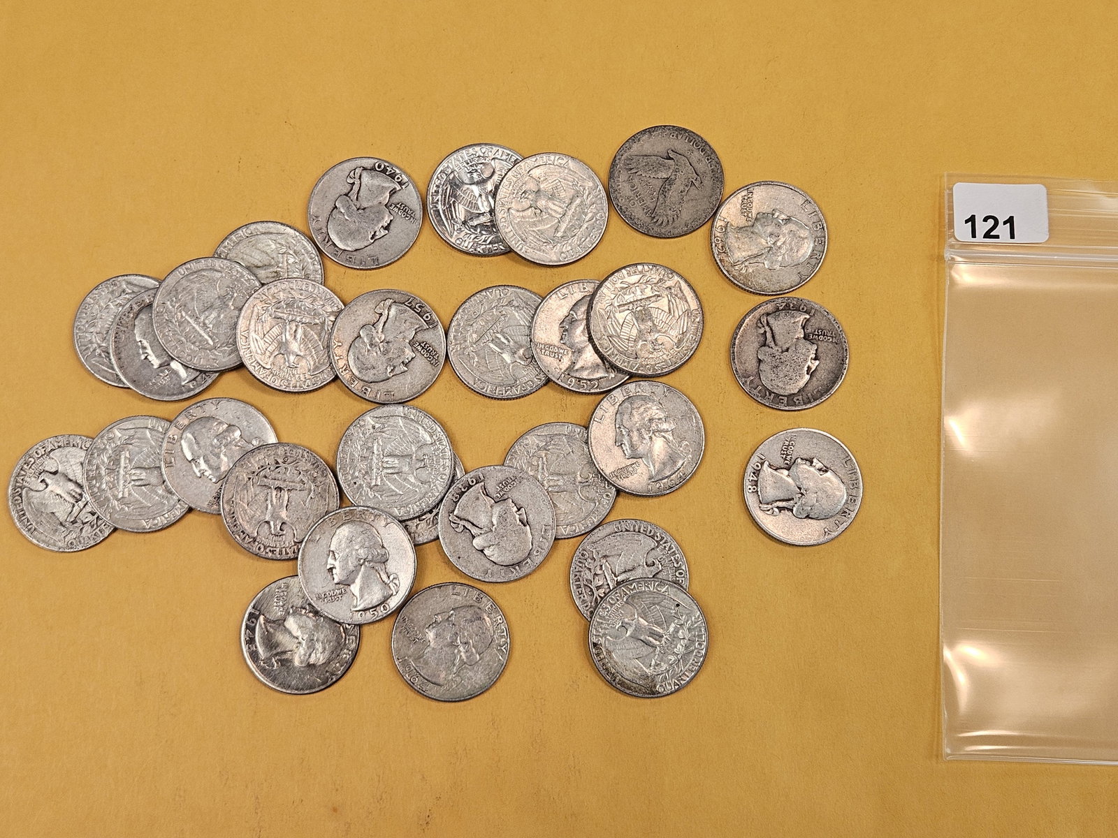 Thirty Silver Washington Quarters (1 of 1)